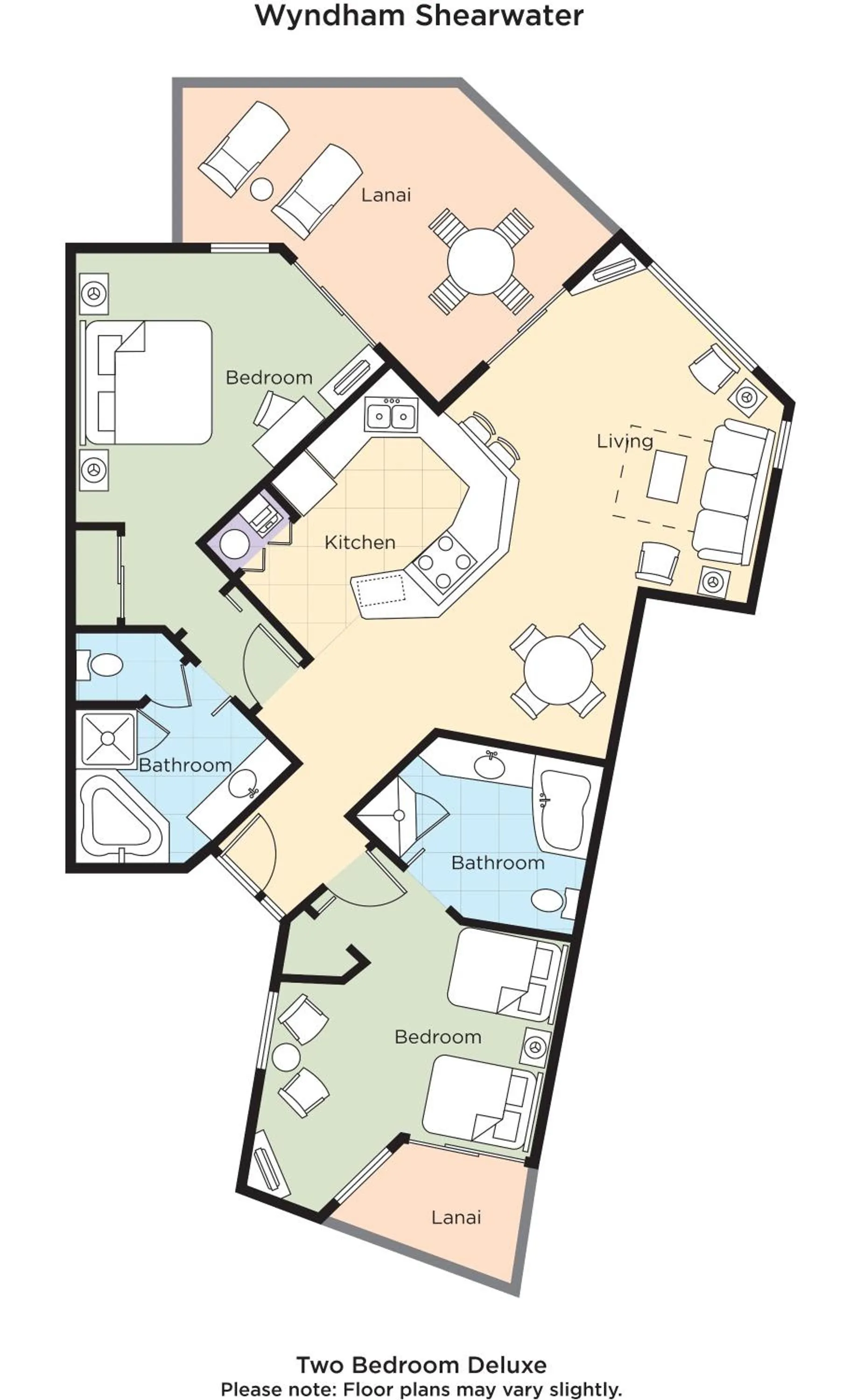 Floor plan in Club Wyndham Shearwater