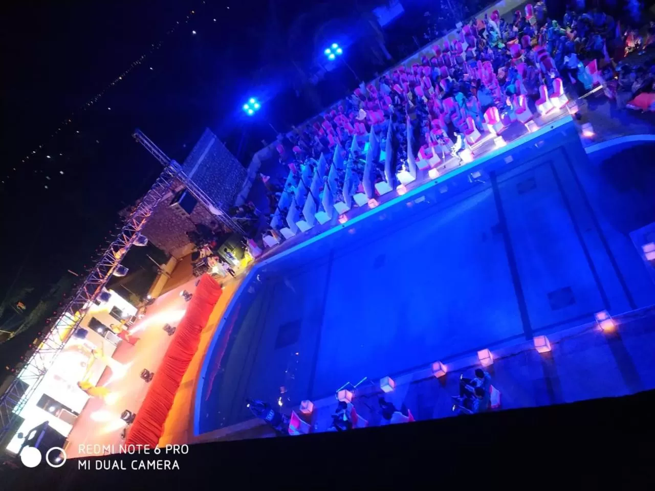 Swimming pool in Kanthi Resorts Badami