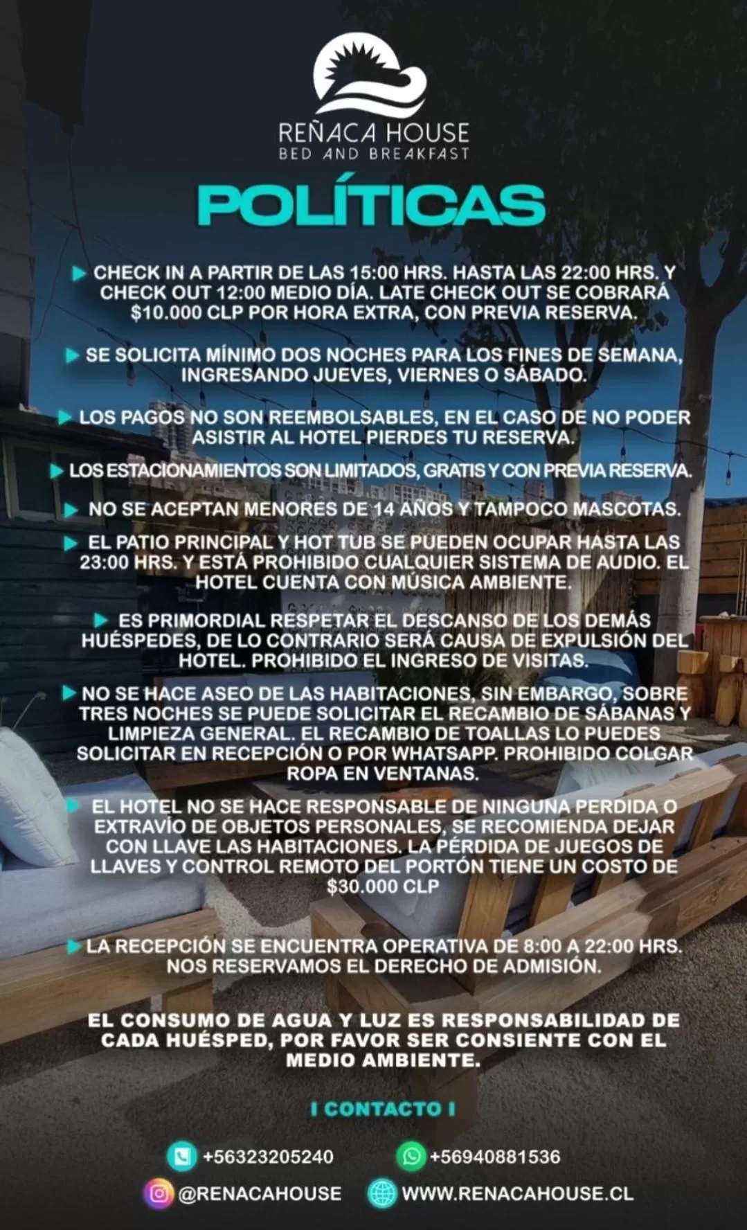 Business facilities in Reñaca House Bed & Breakfast