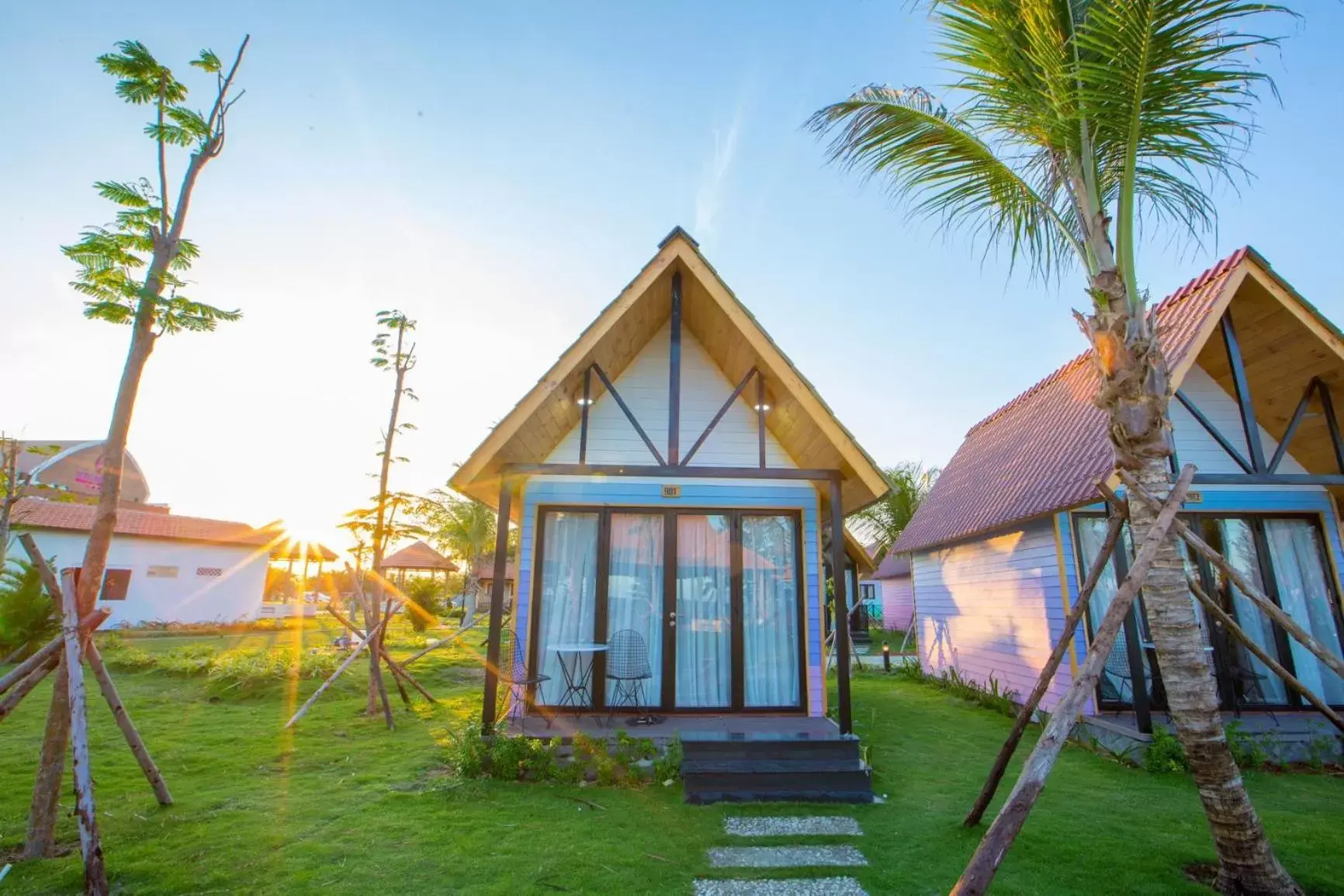Wooden Bungalow with Pool View in TTC Resort Ninh Thuan - Unlimited Access to Water Park Wooden Bungalow with Pool View in TTC Resort Ninh Thuan - Unlimited Access to Water Park
