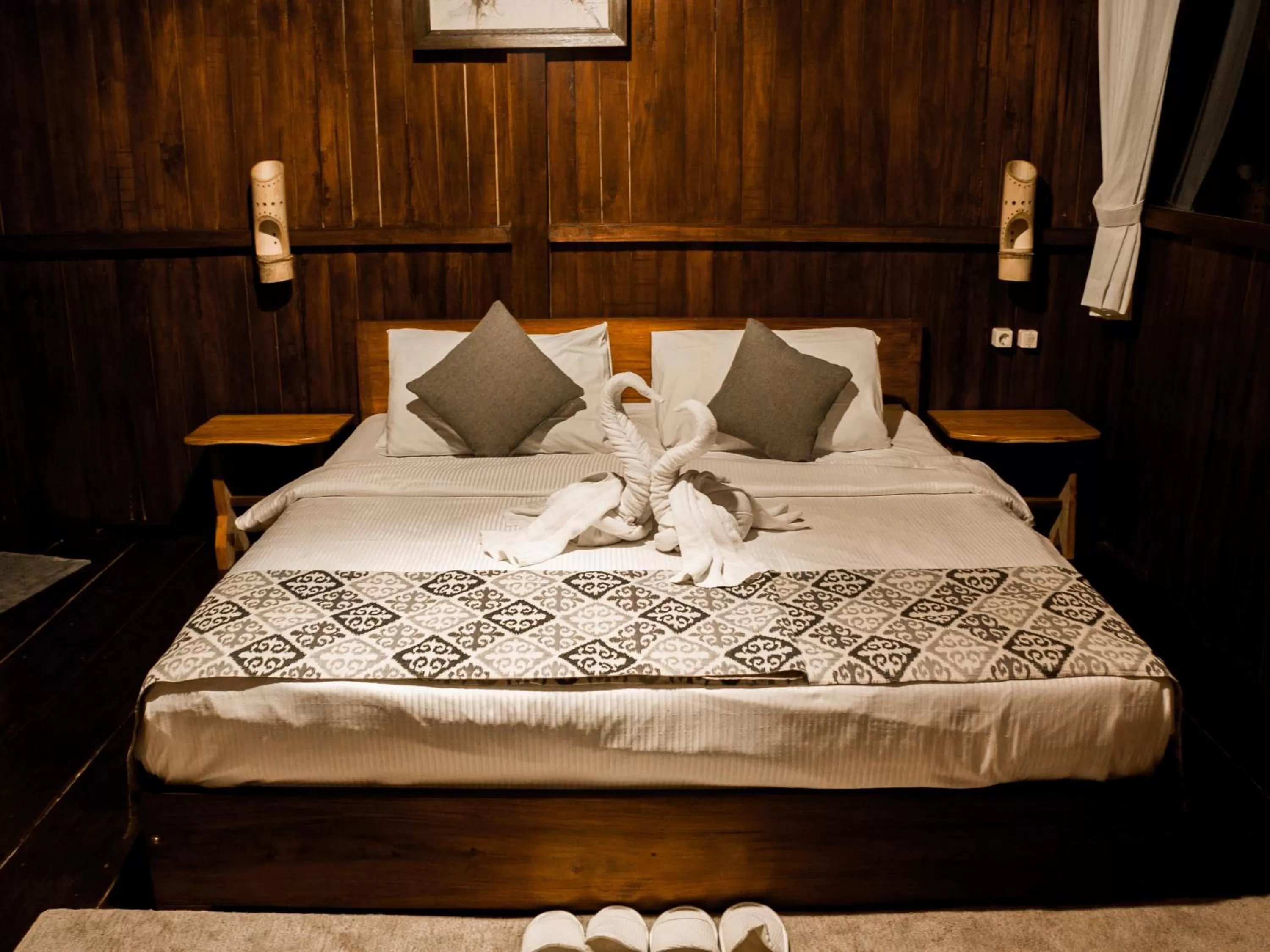 Bed in Da'Kayu Bali Homestay