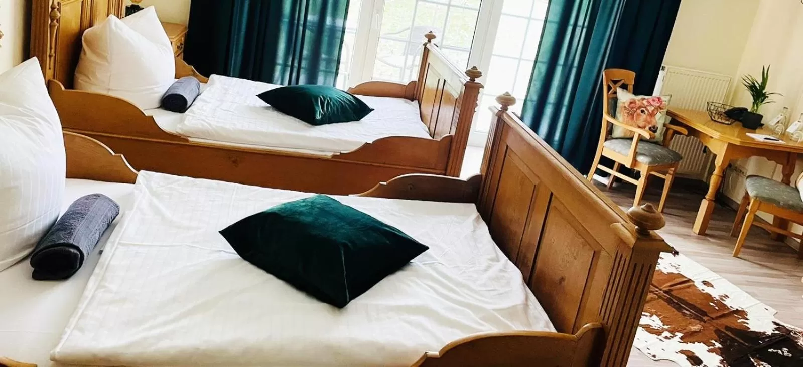 Bed in Hotel Rehkitz