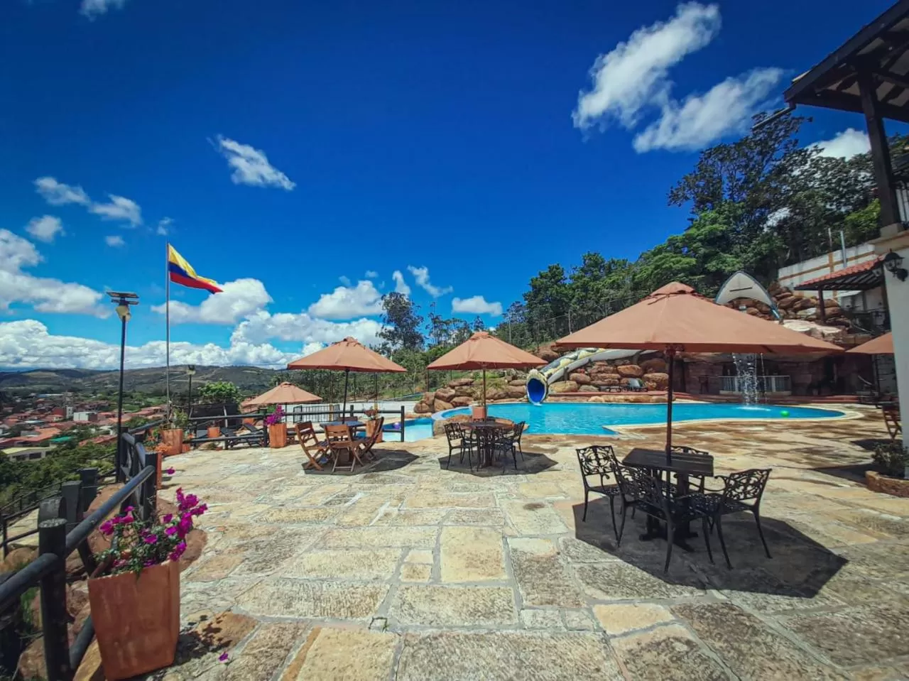 Patio, Swimming Pool in Hotel Las Rocas Resort Villanueva