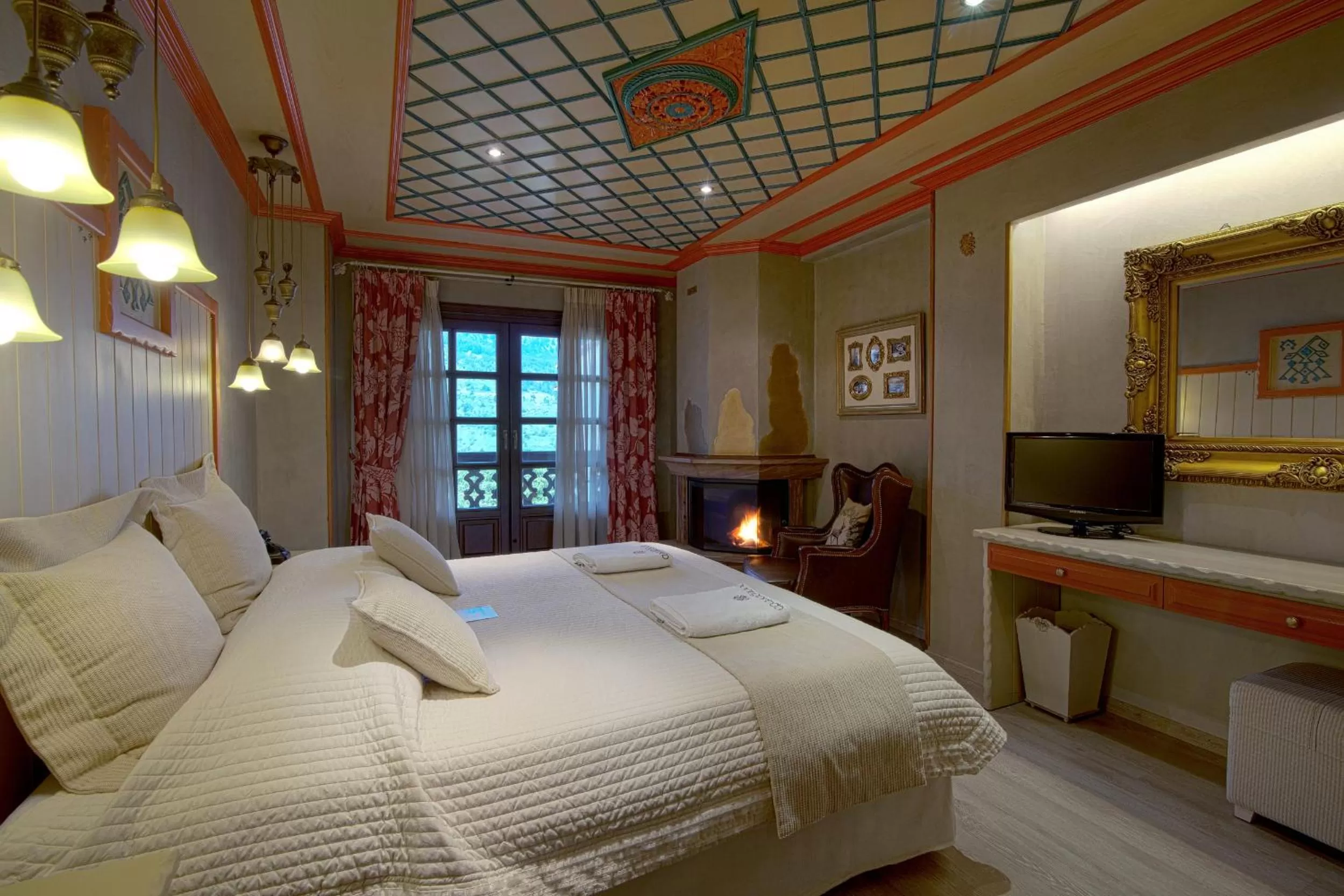 Photo of the whole room, Bed in AROMA DRYOS SPA & ECO Hotel