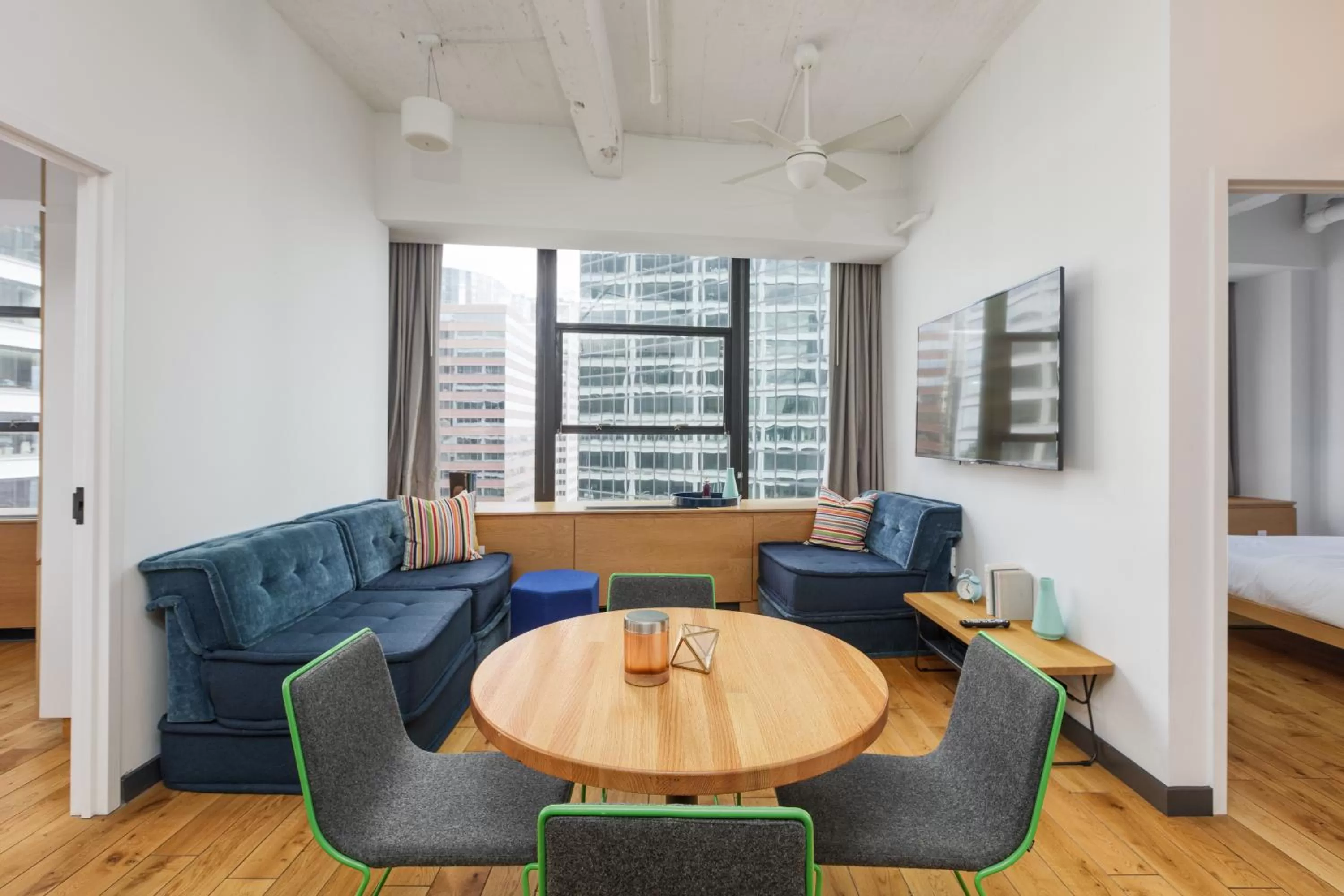 Living room in Placemakr Wall Street