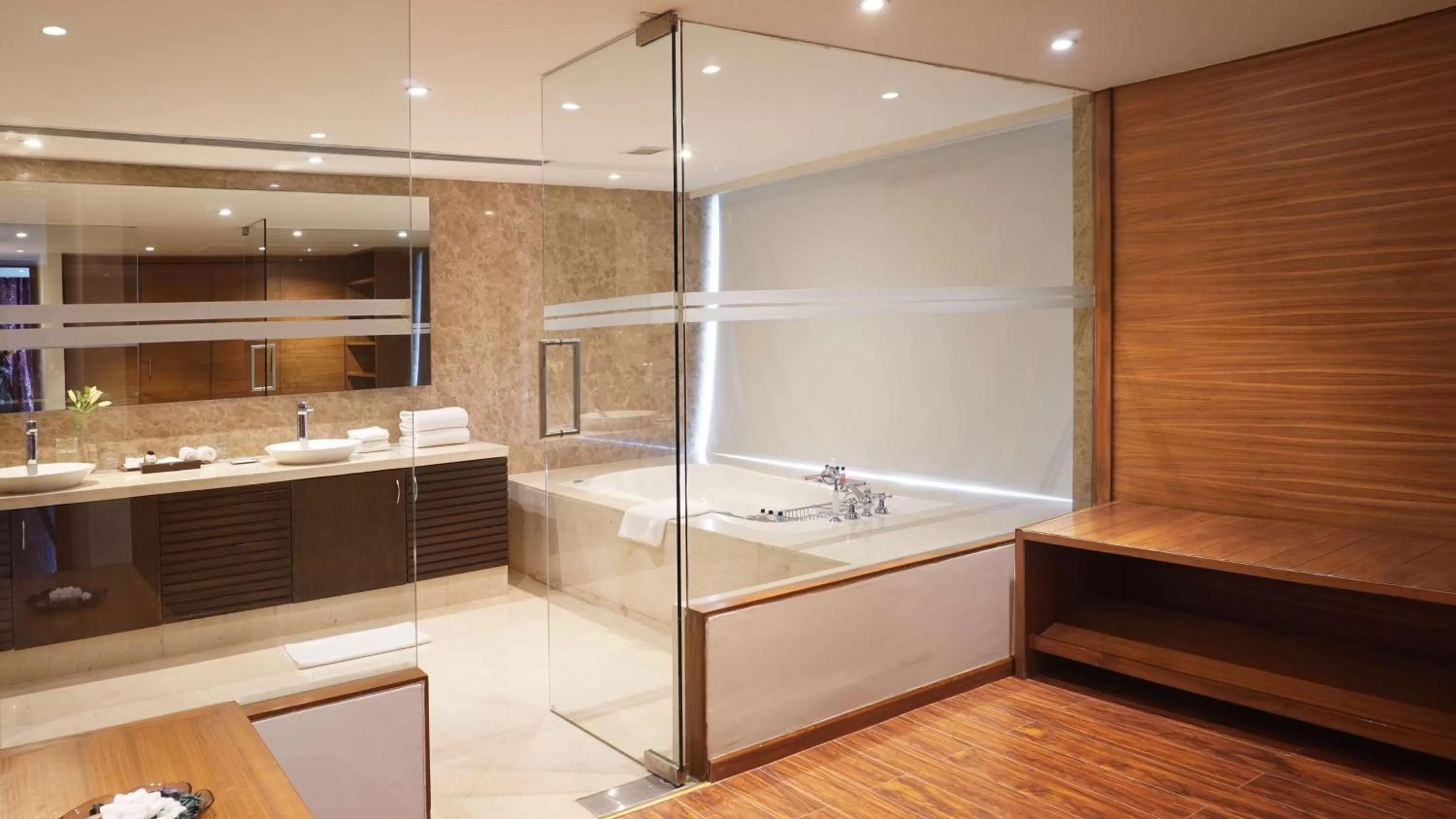 Bathroom in Radisson Blu Plaza Hotel Hyderabad Banjara Hills