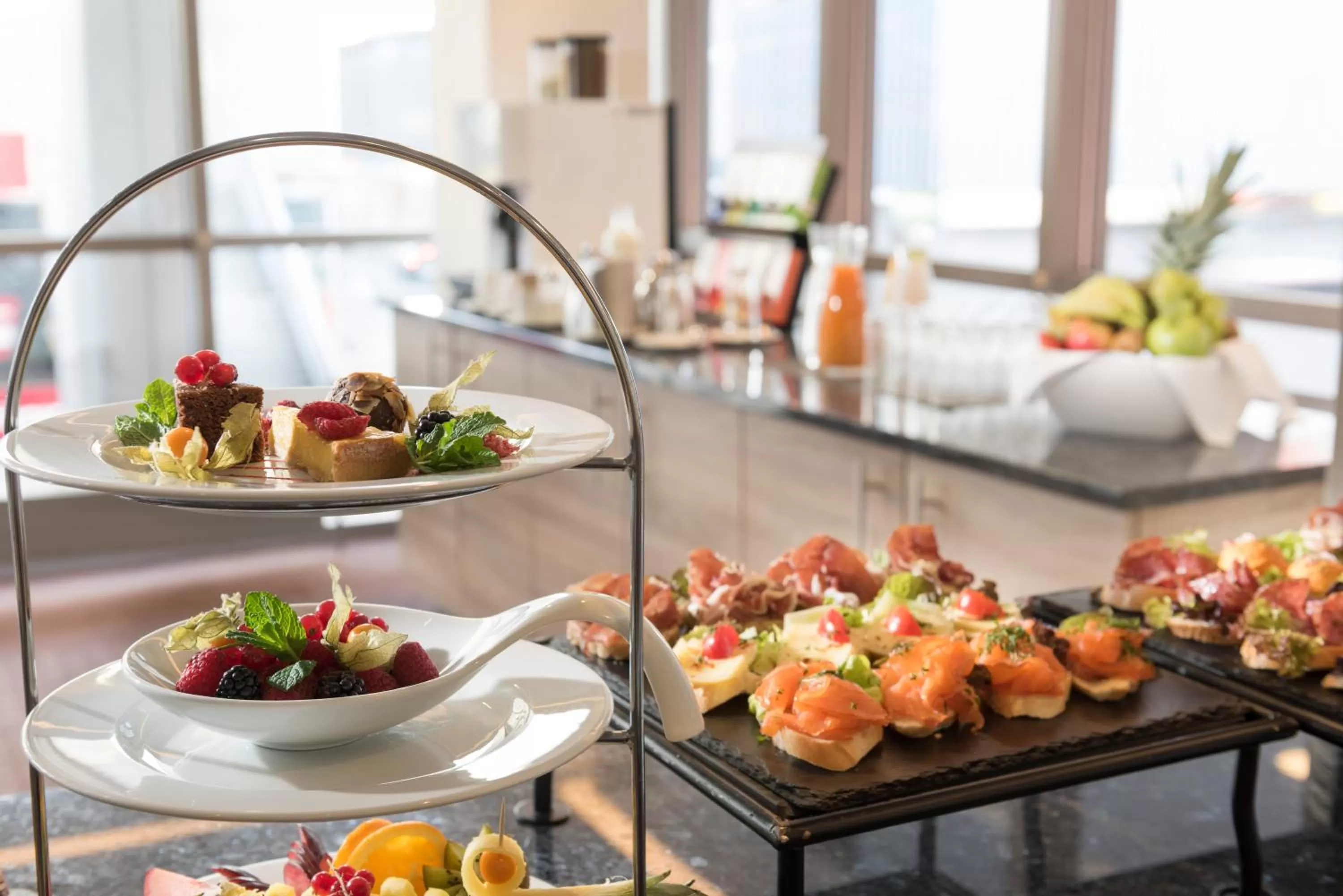 American breakfast in Wyndham Grand Salzburg Conference Centre