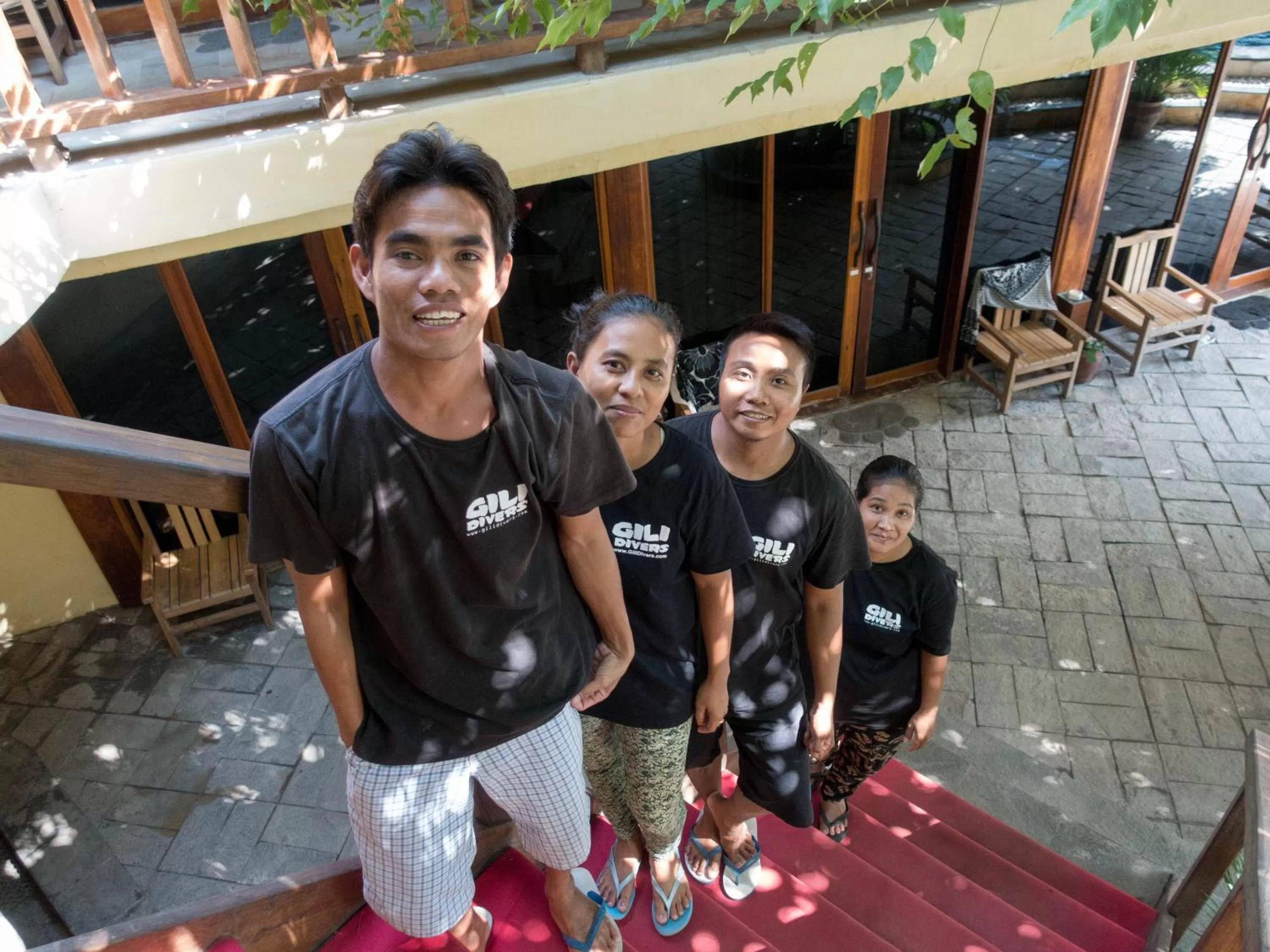 Staff in Gili Divers Hotel