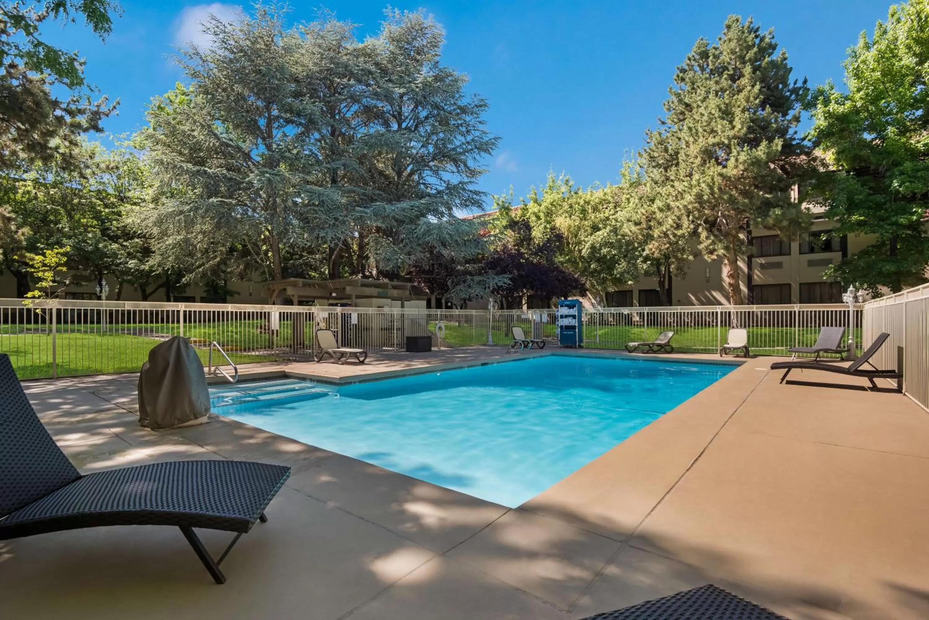 Pool view in SureStay Plus Hotel by Best Western Reno Airport