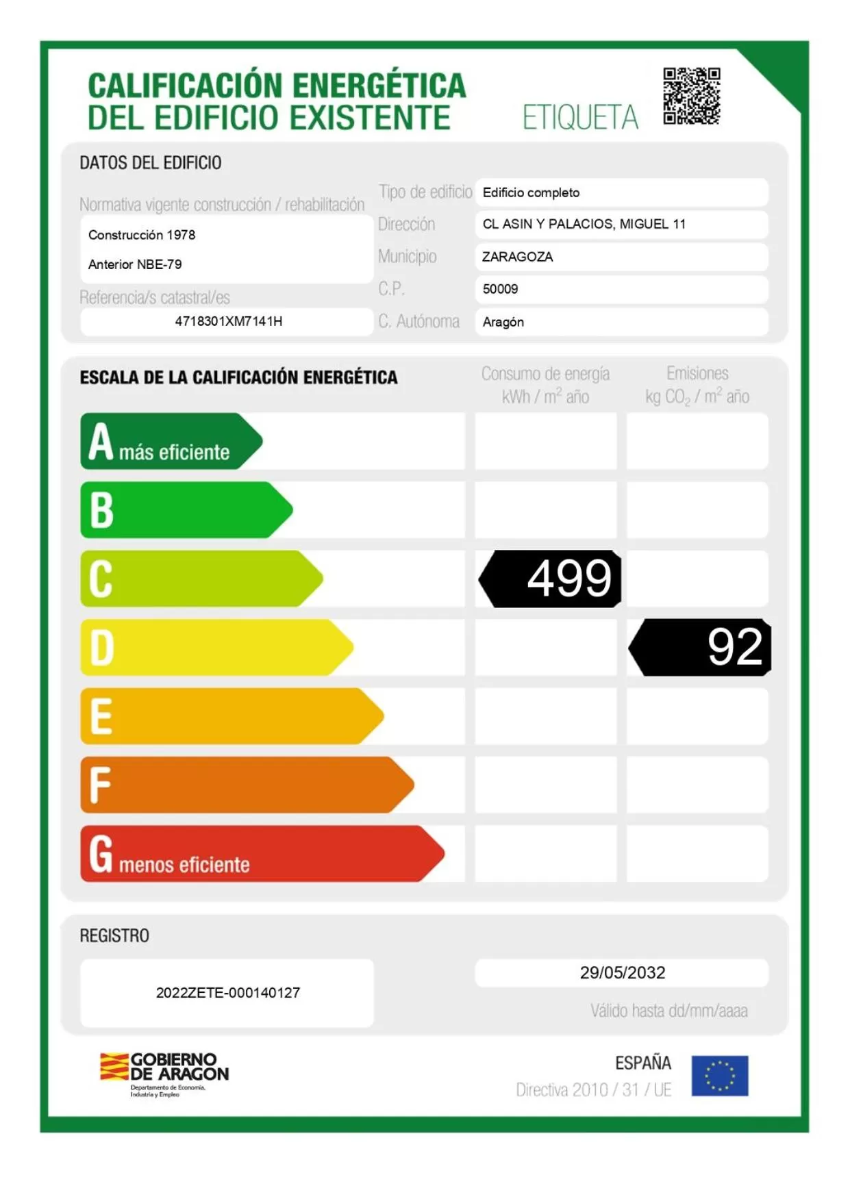 Certificate/Award in Ilunion Romareda