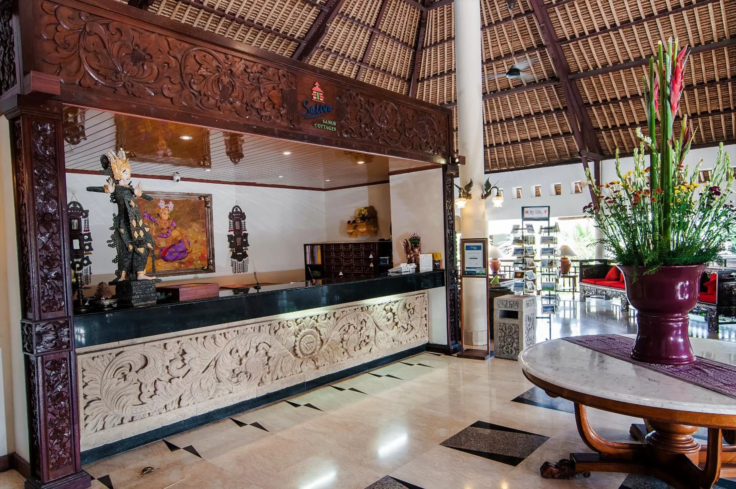 Lobby or reception in Sativa Sanur Cottages