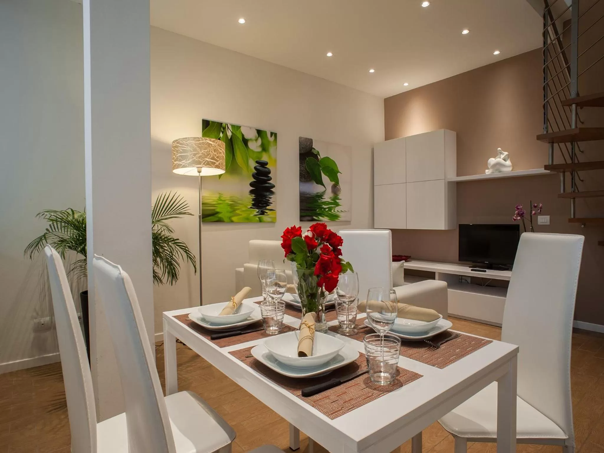 Kitchen or kitchenette in La Farina Apartments