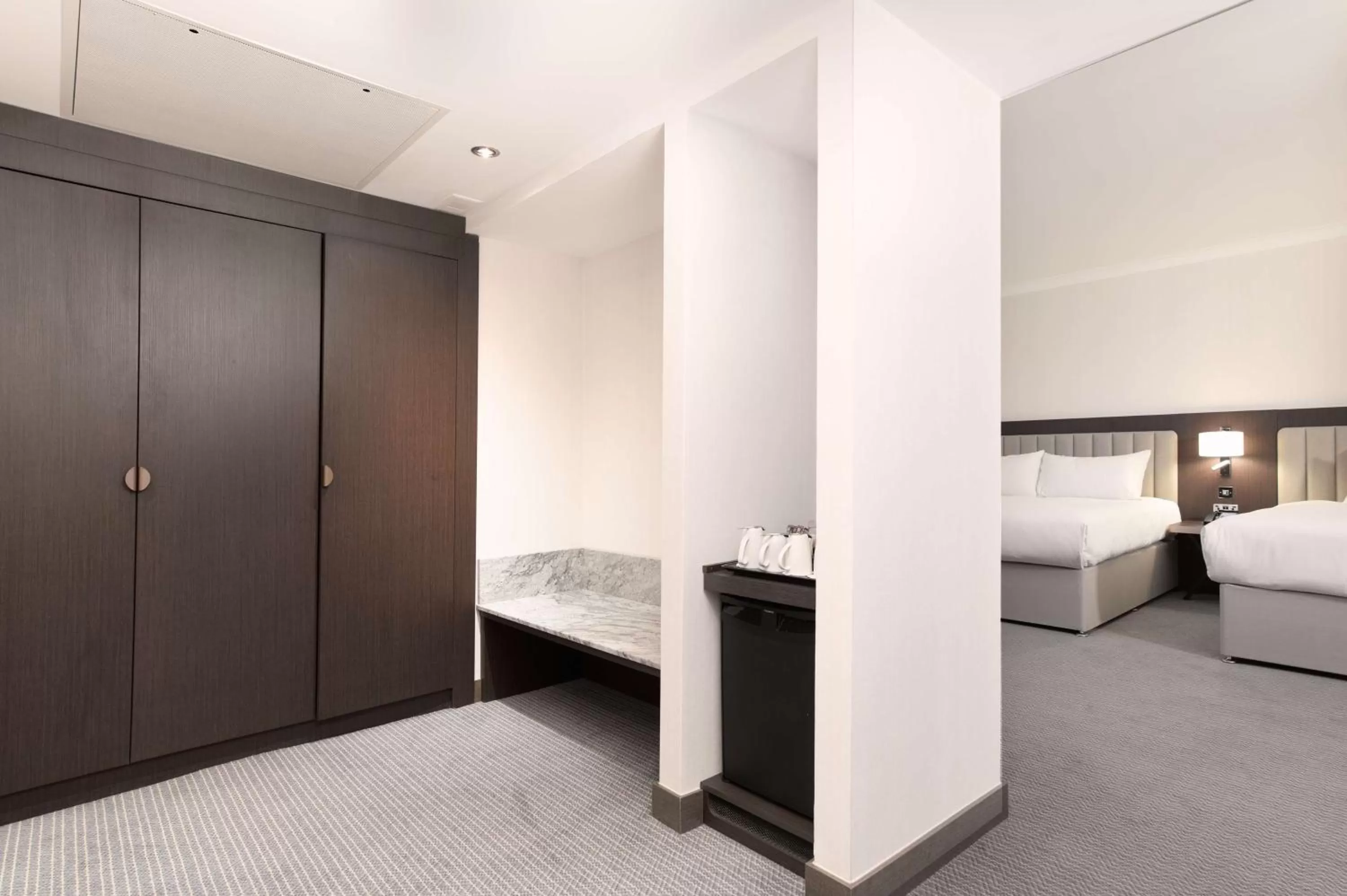 Bed in Hilton London Gatwick Airport