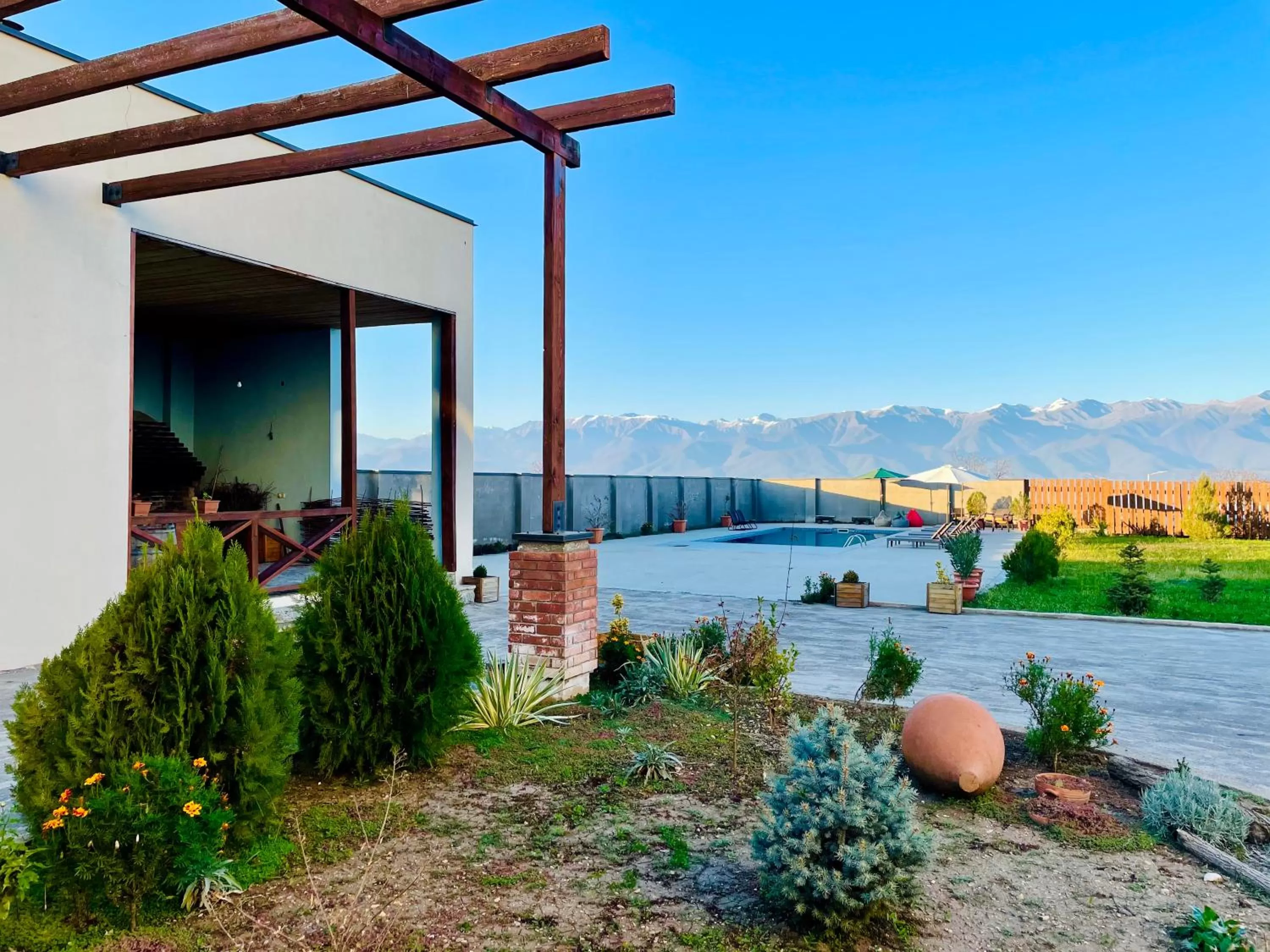 Mountain view in The Wine Hotel Telavi