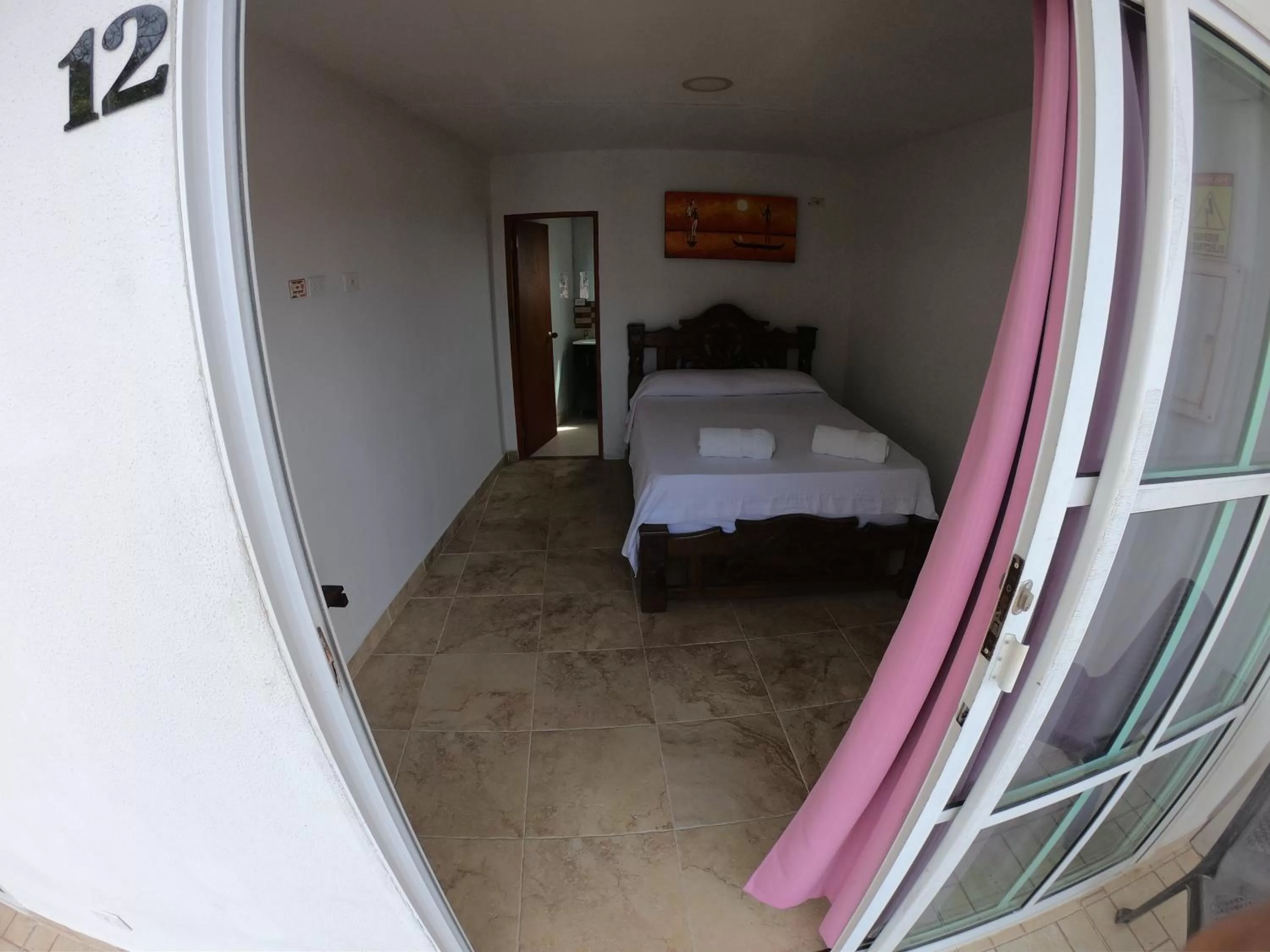 Decorative detail, Bed in The Rock House Eco