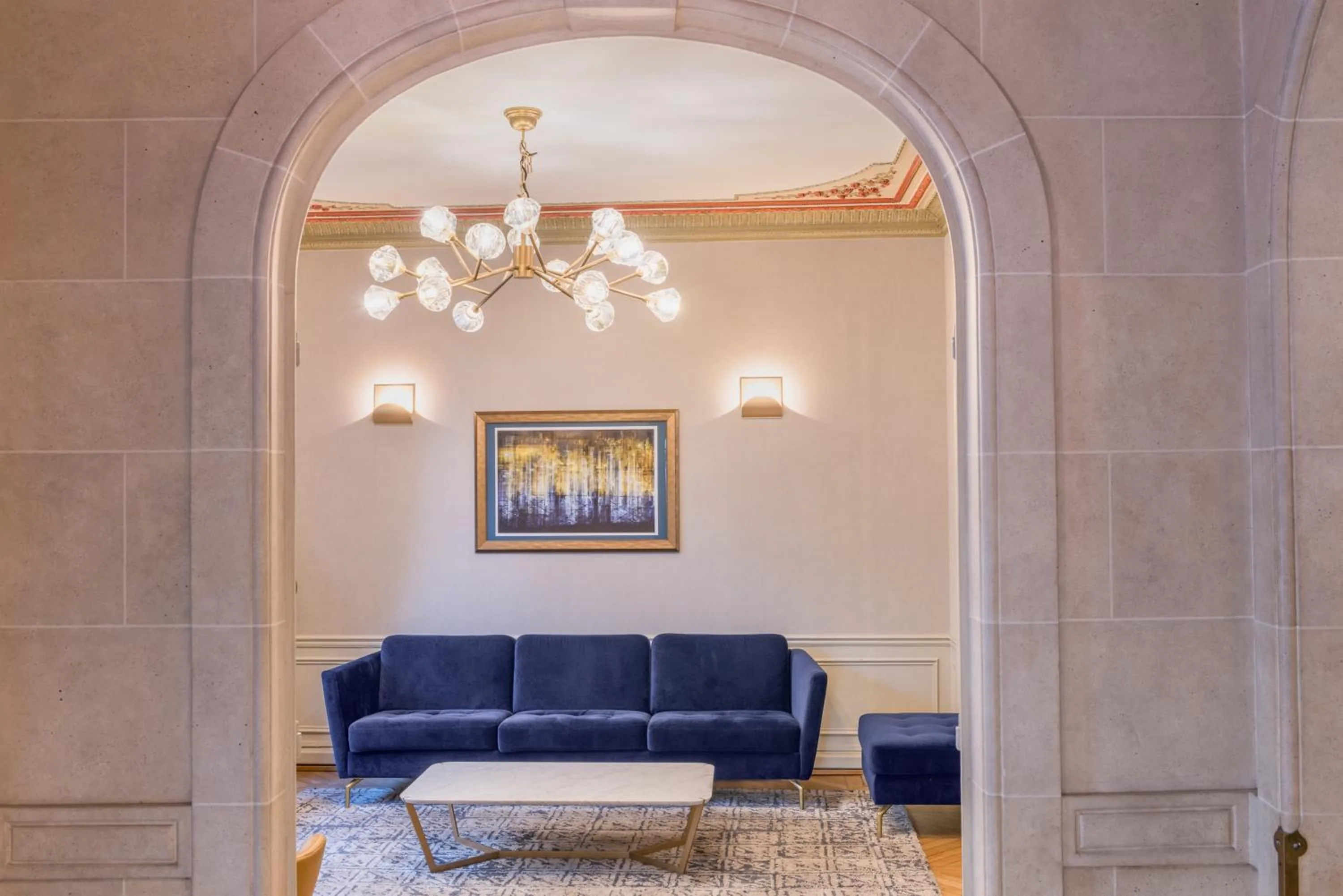 Living room in Paris France Hotel