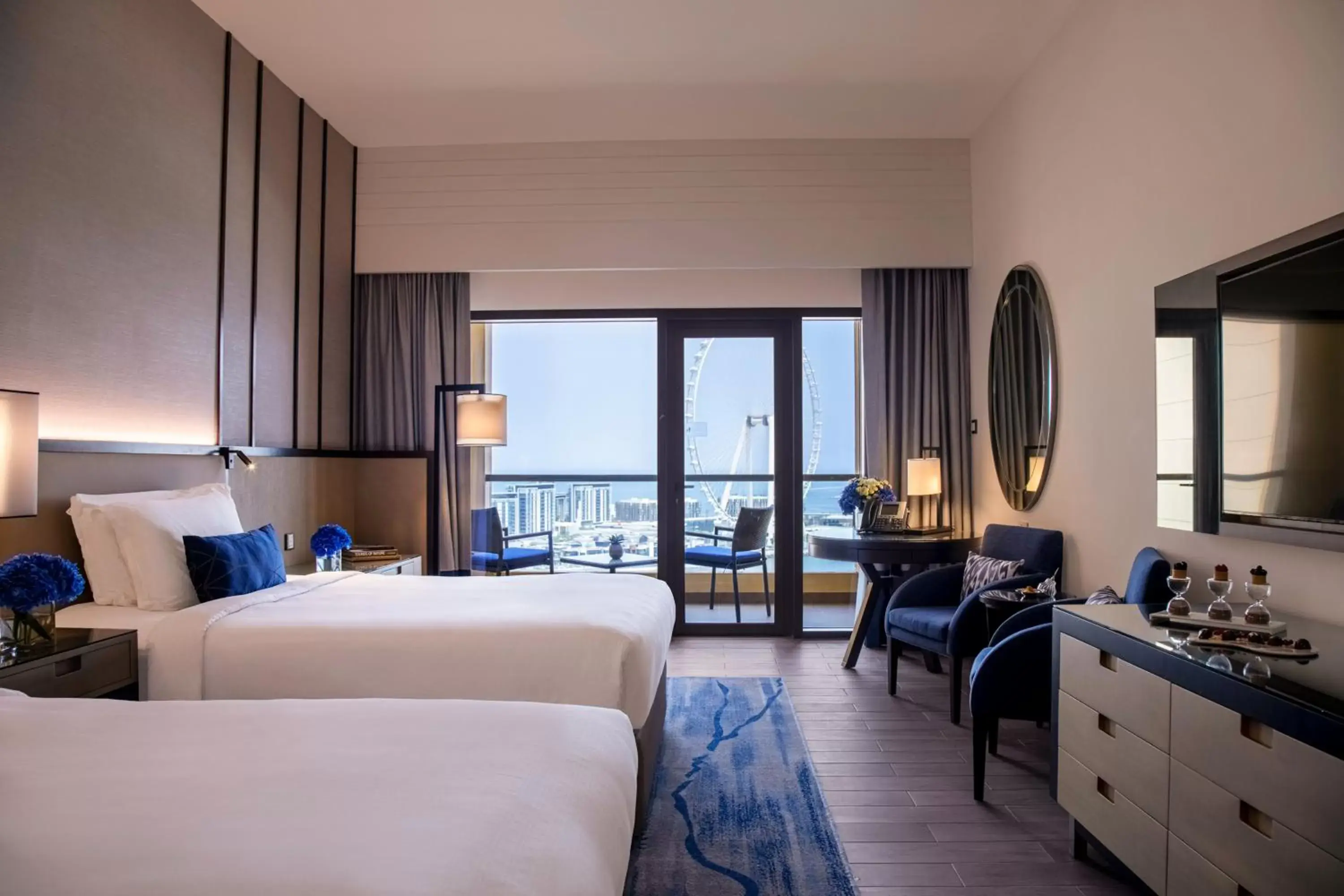 Newly Renovated - Sea Front View Room with Balcony and Lounge Access - Twin Bed in Amwaj Rotana, Jumeirah Beach - Dubai Newly Renovated - Sea Front View Room with Balcony and Lounge Access - Twin Bed in Amwaj Rotana, Jumeirah Beach - Dubai