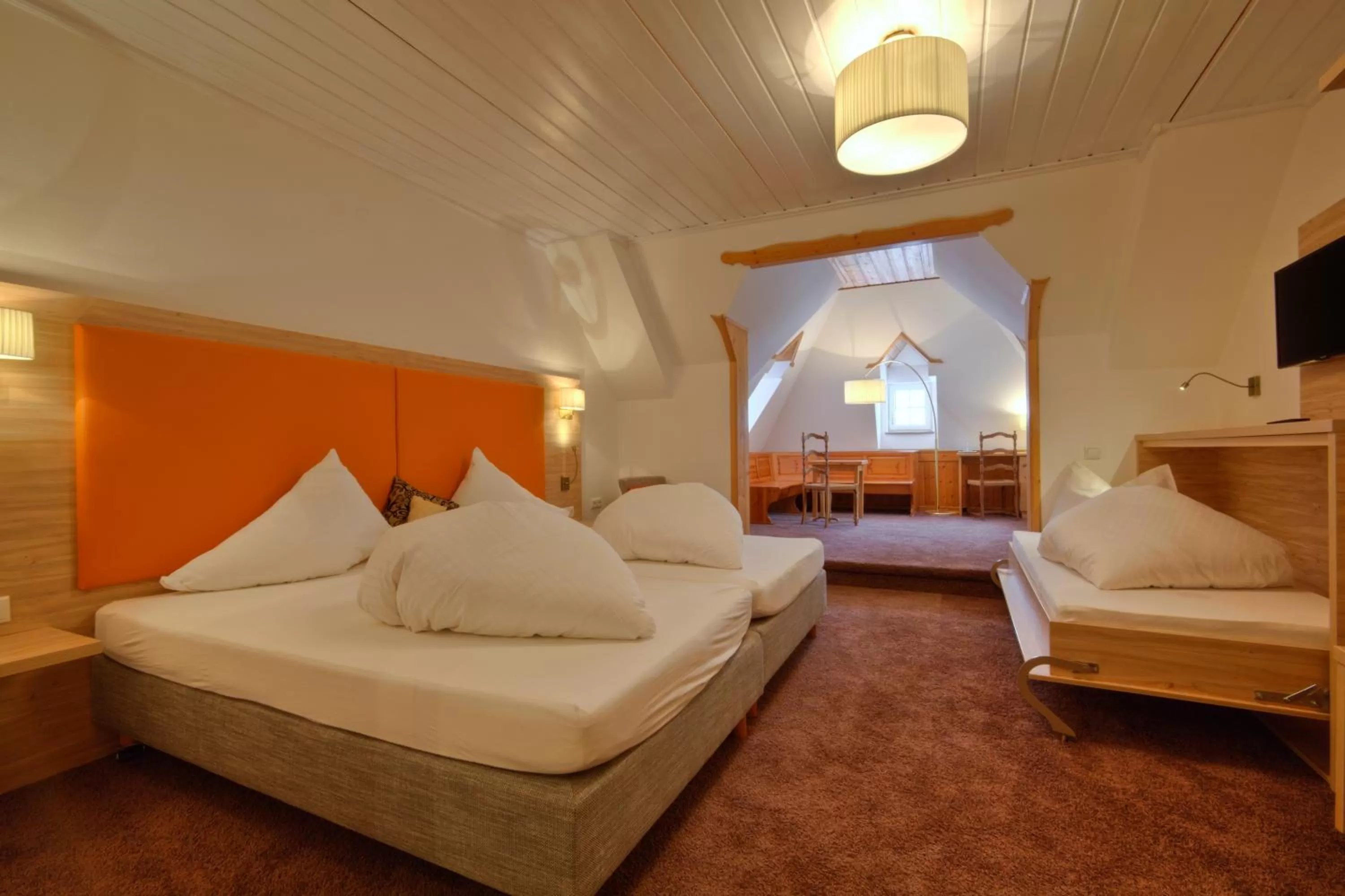 Photo of the whole room, Bed in Wohlfühlhotel Goiserer Mühle