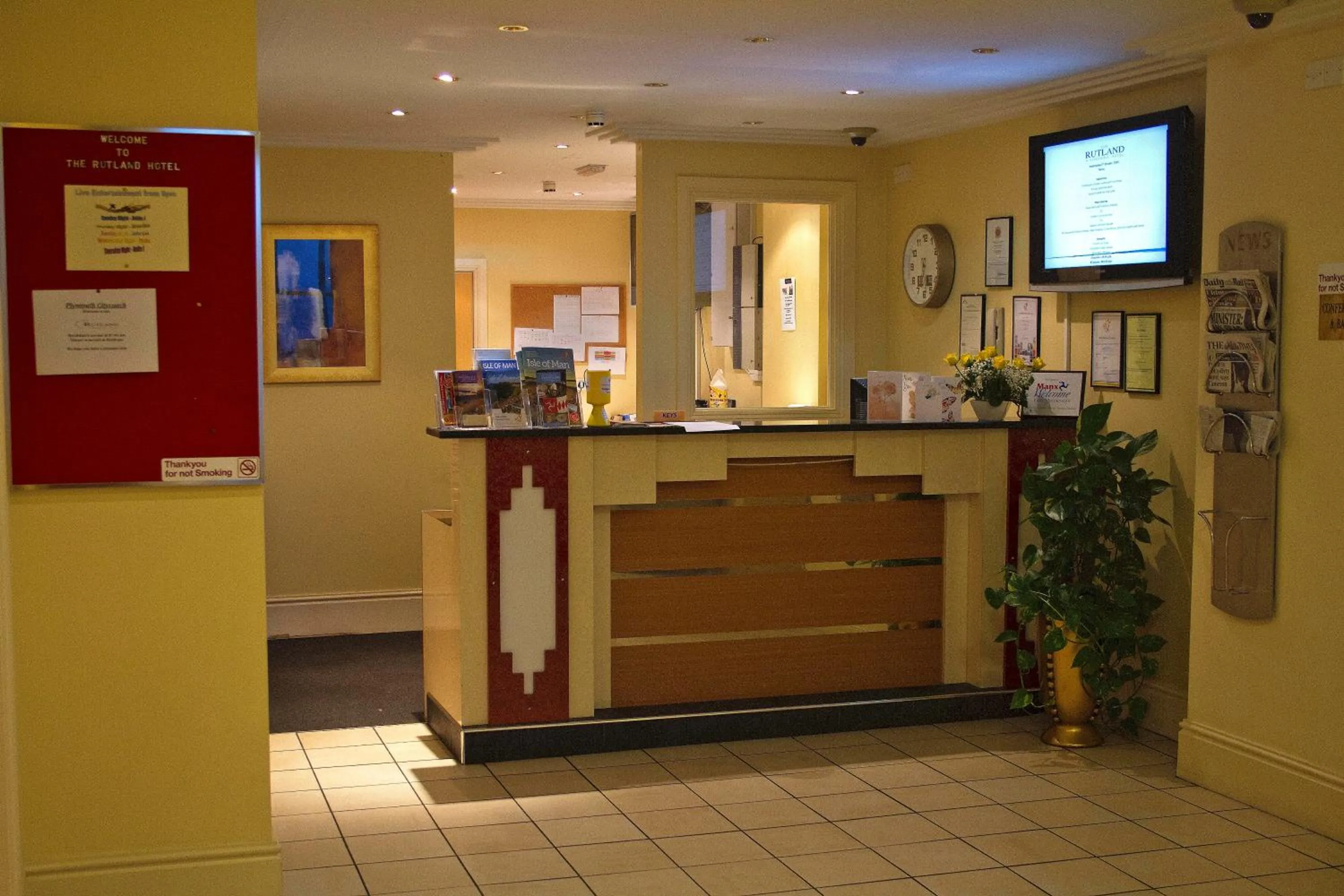 Lobby or reception in The Rutland Hotel