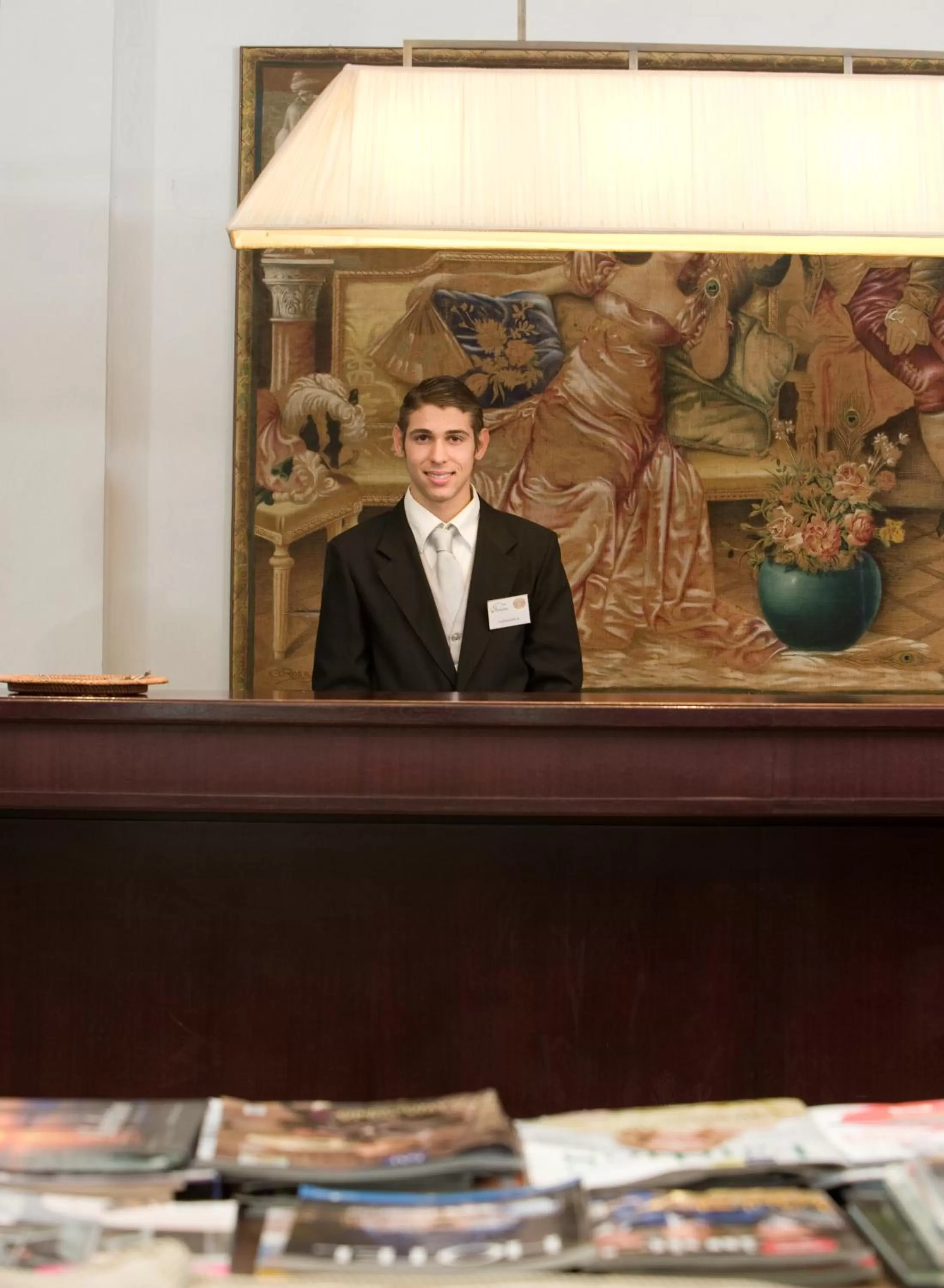 Lobby or reception in Hotel Clitunno