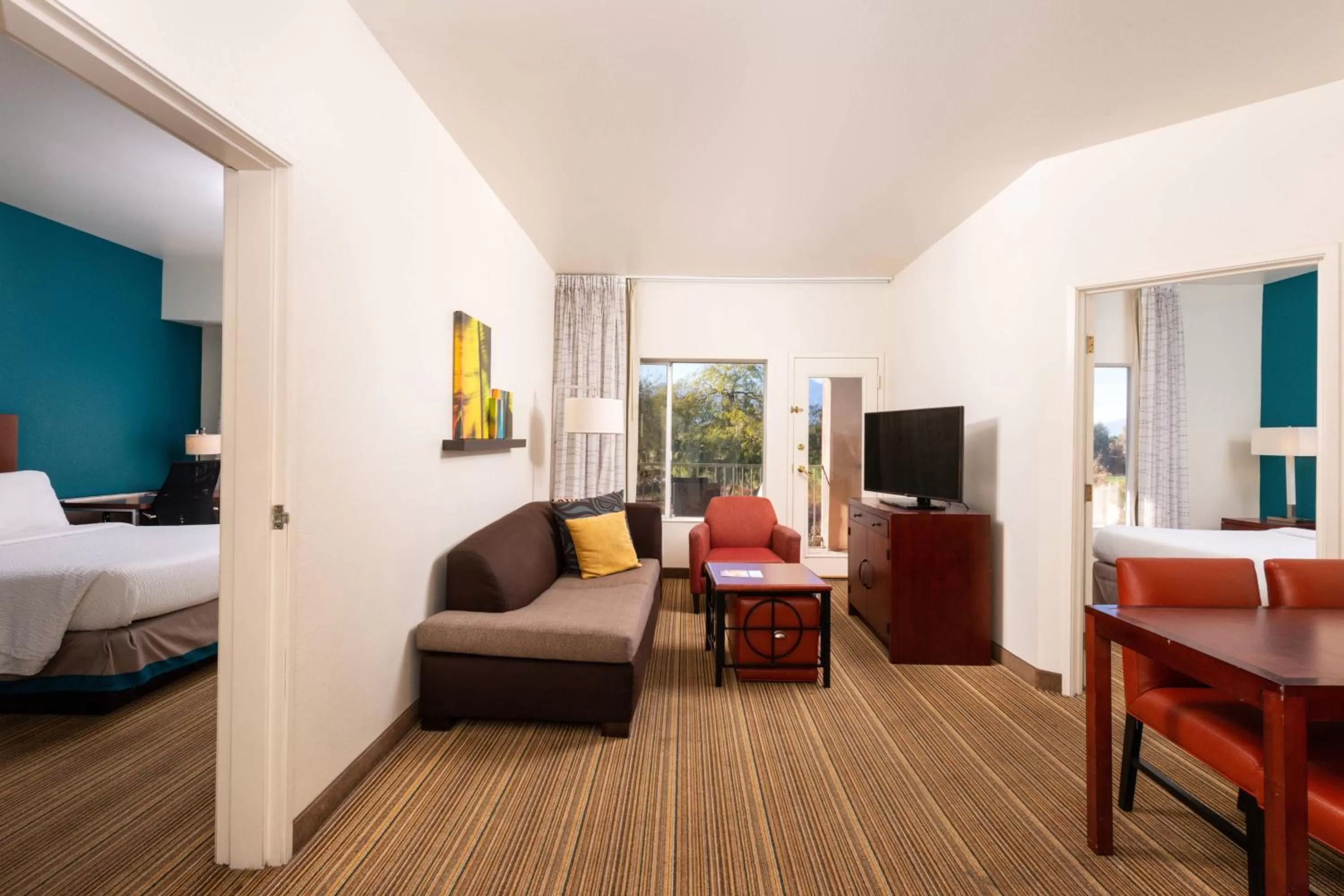 Two-Bedroom Suite with Golf View and Balcony in Residence Inn Palm Desert