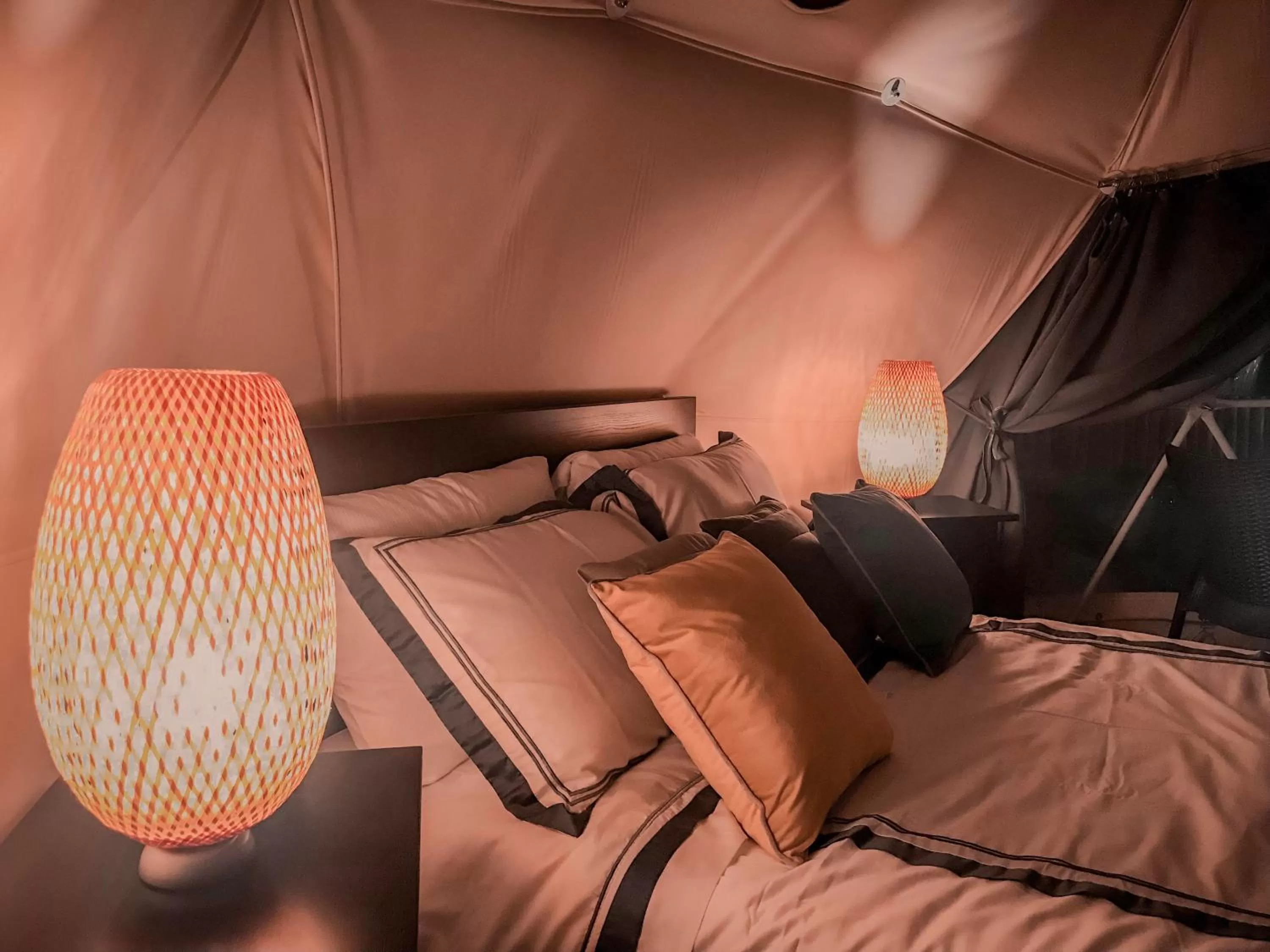 Bed in Aquamare Beach Camp Resort