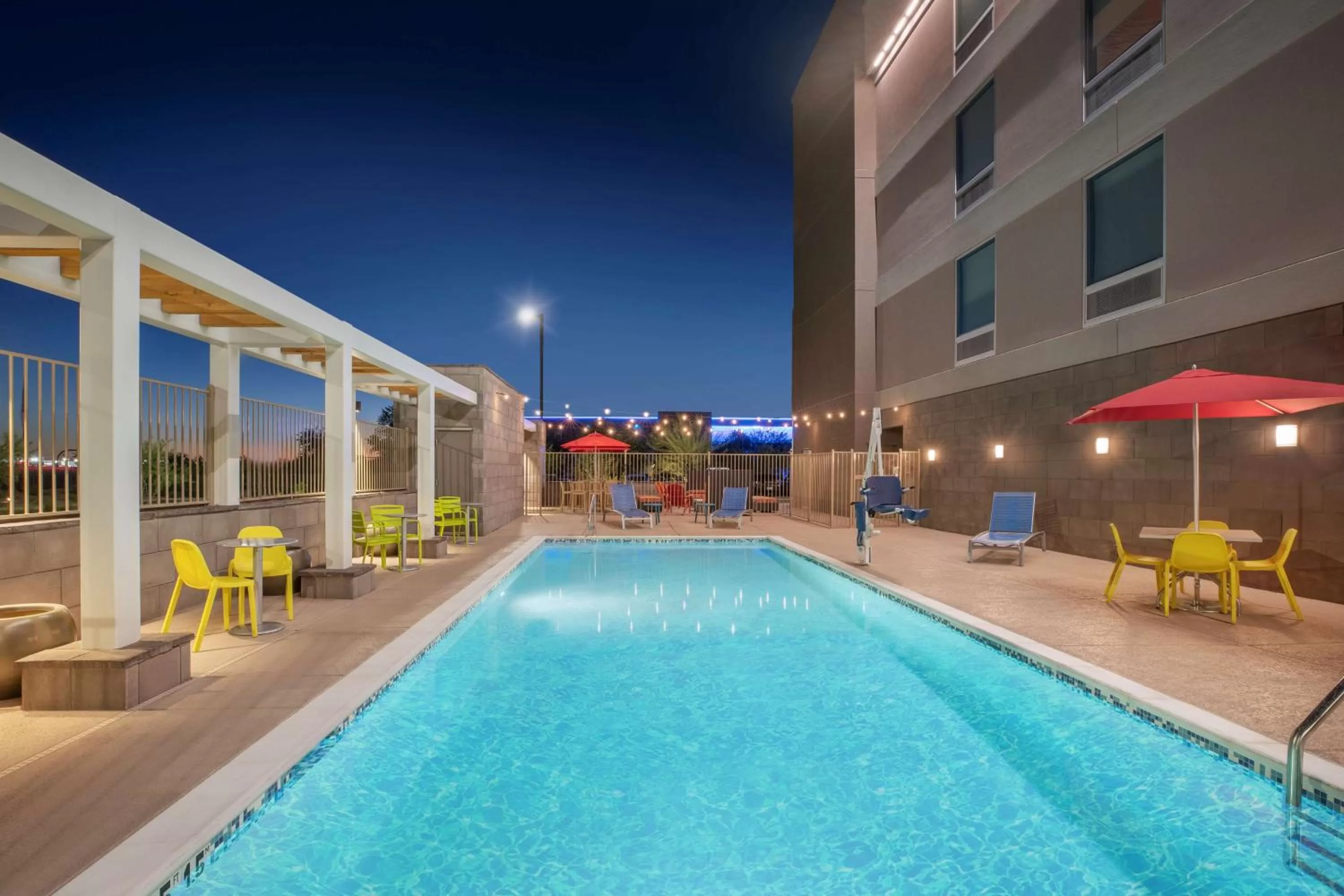 Pool view in Home2 Suites By Hilton Phoenix Avondale, Az