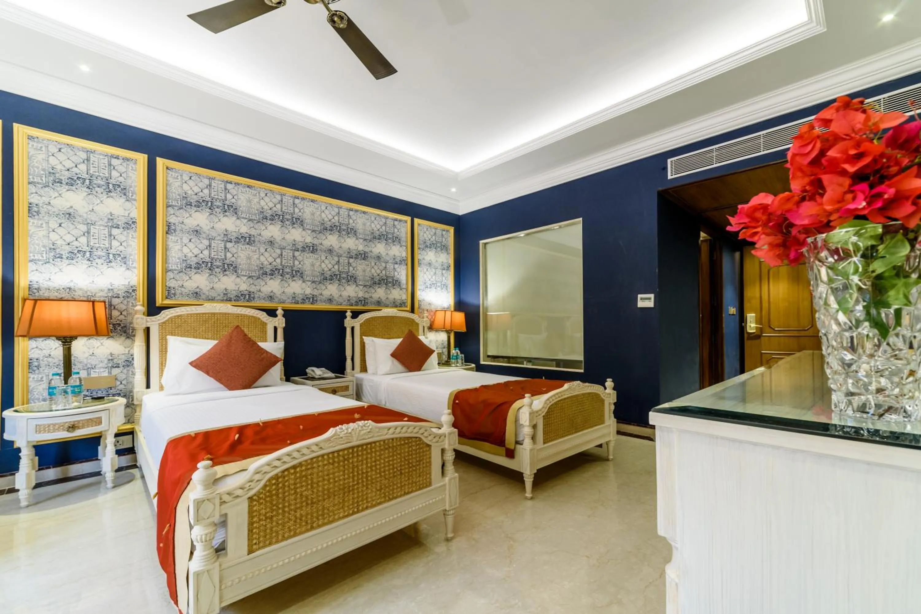 Photo of the whole room, Bed in Fort Rajwada,Jaisalmer