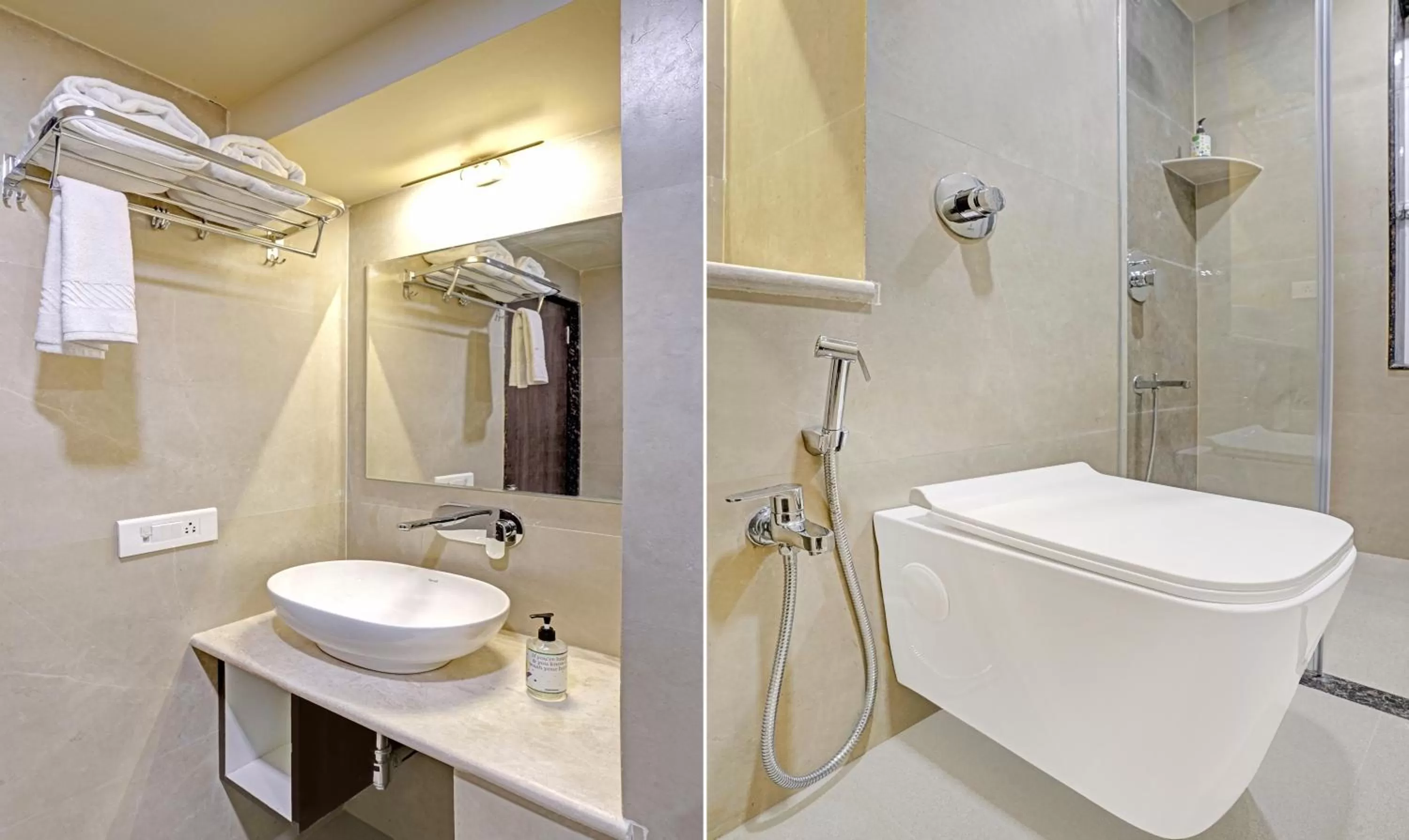 Bathroom in Treebo Premium Golden Bliss Trimurti Nagar Square