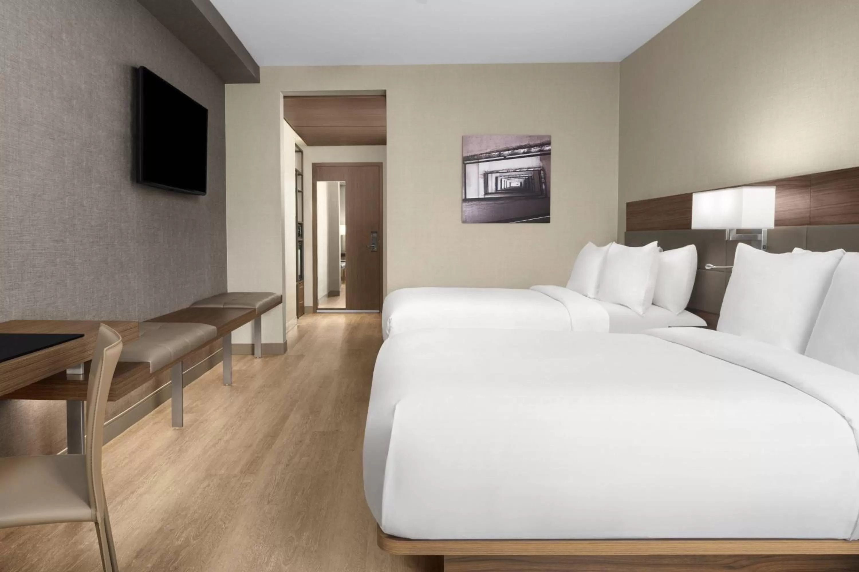 Photo of the whole room, Bed in AC Hotel by Marriott Fort Lauderdale Sawgrass Mills Sunrise