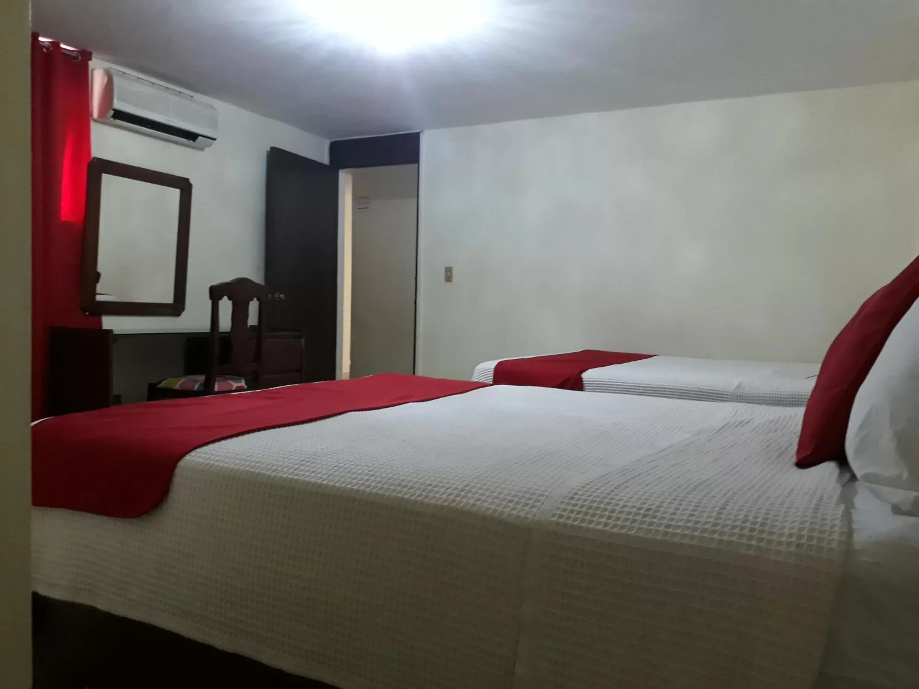 Bed in Hotel Olimpo