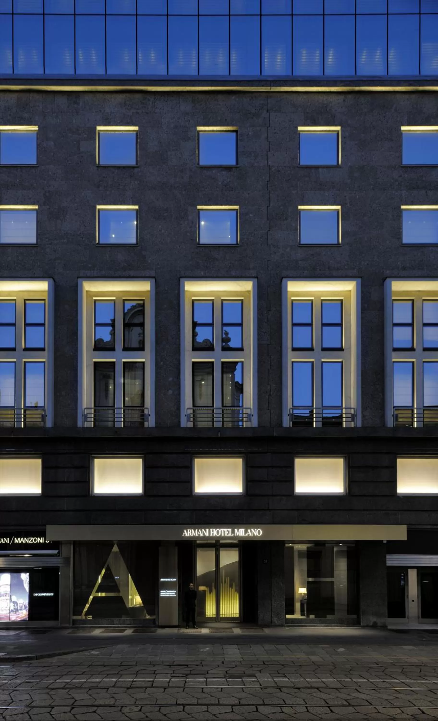 Facade/entrance in Armani Hotel Milano