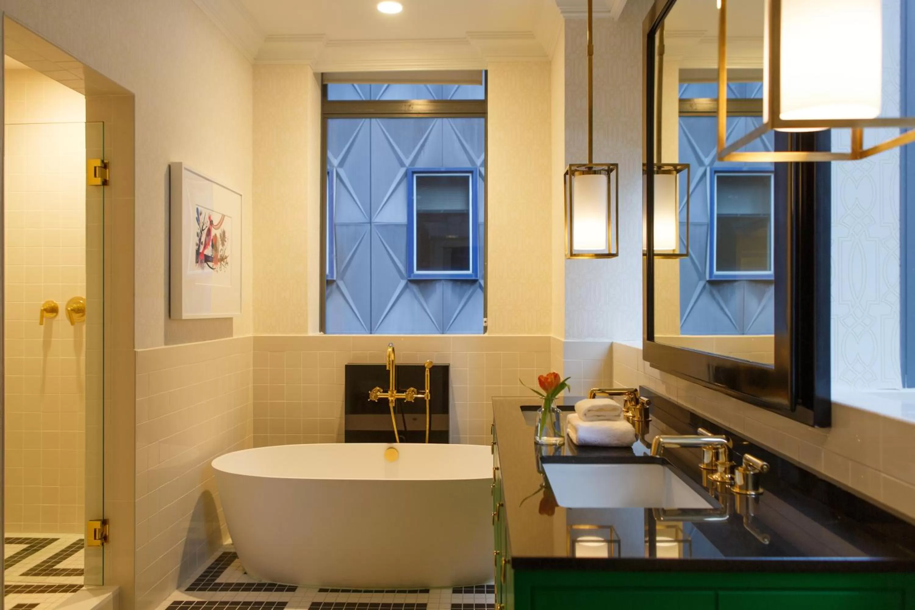 Bathroom in Kimpton Hotel Monaco Pittsburgh by IHG