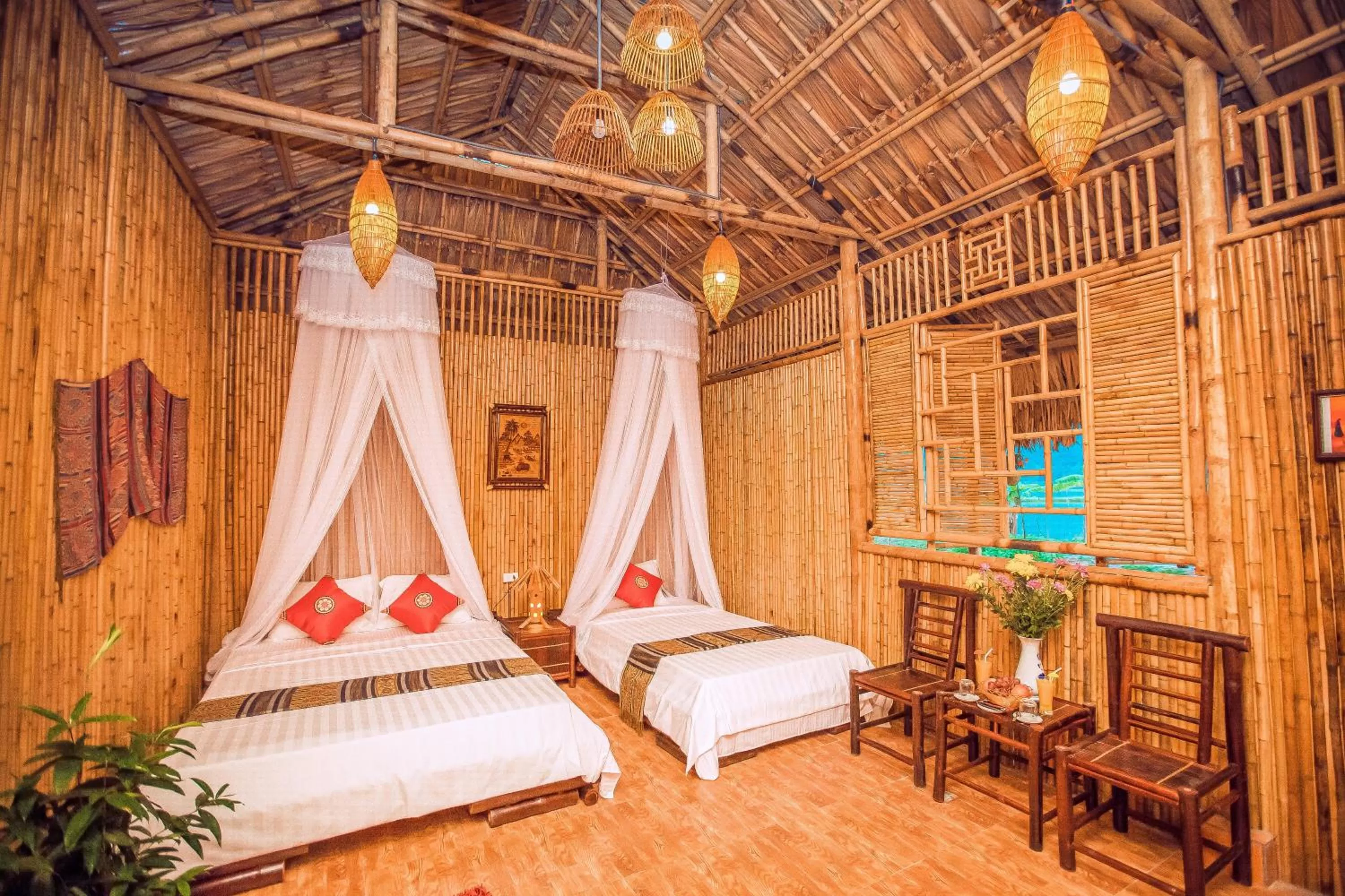 Bed in Tam Coc Rice Fields Resort