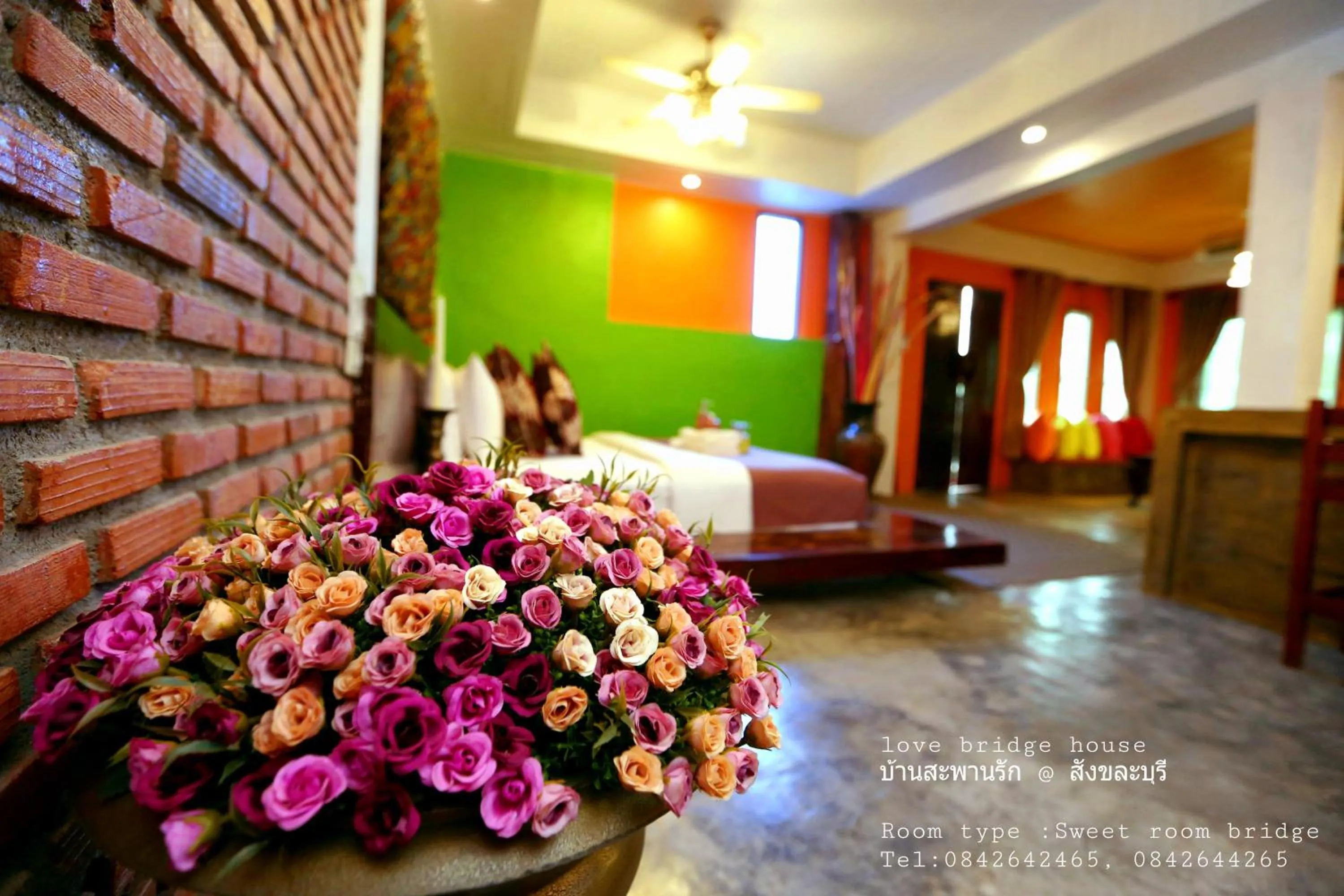 Bed in Love Bridge House บ้านสะพานรัก