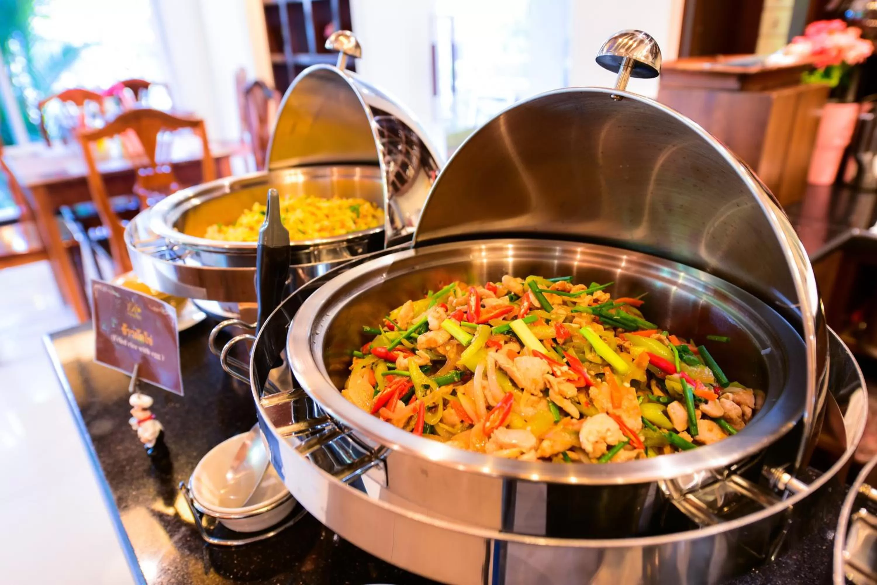 Buffet breakfast in Rapeepan Ville Hotel