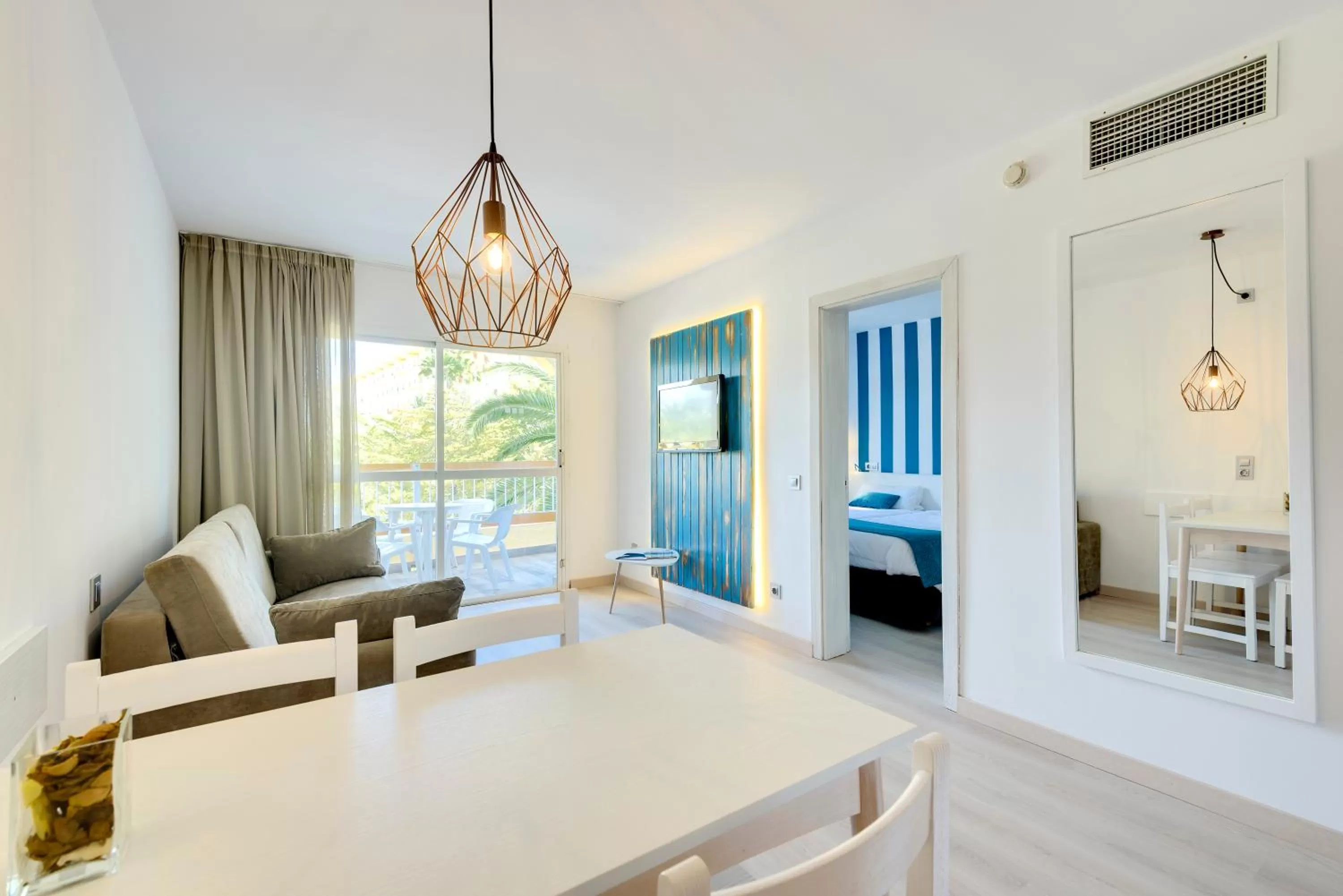 Living room, Bed in Alcudia Garden Aparthotel