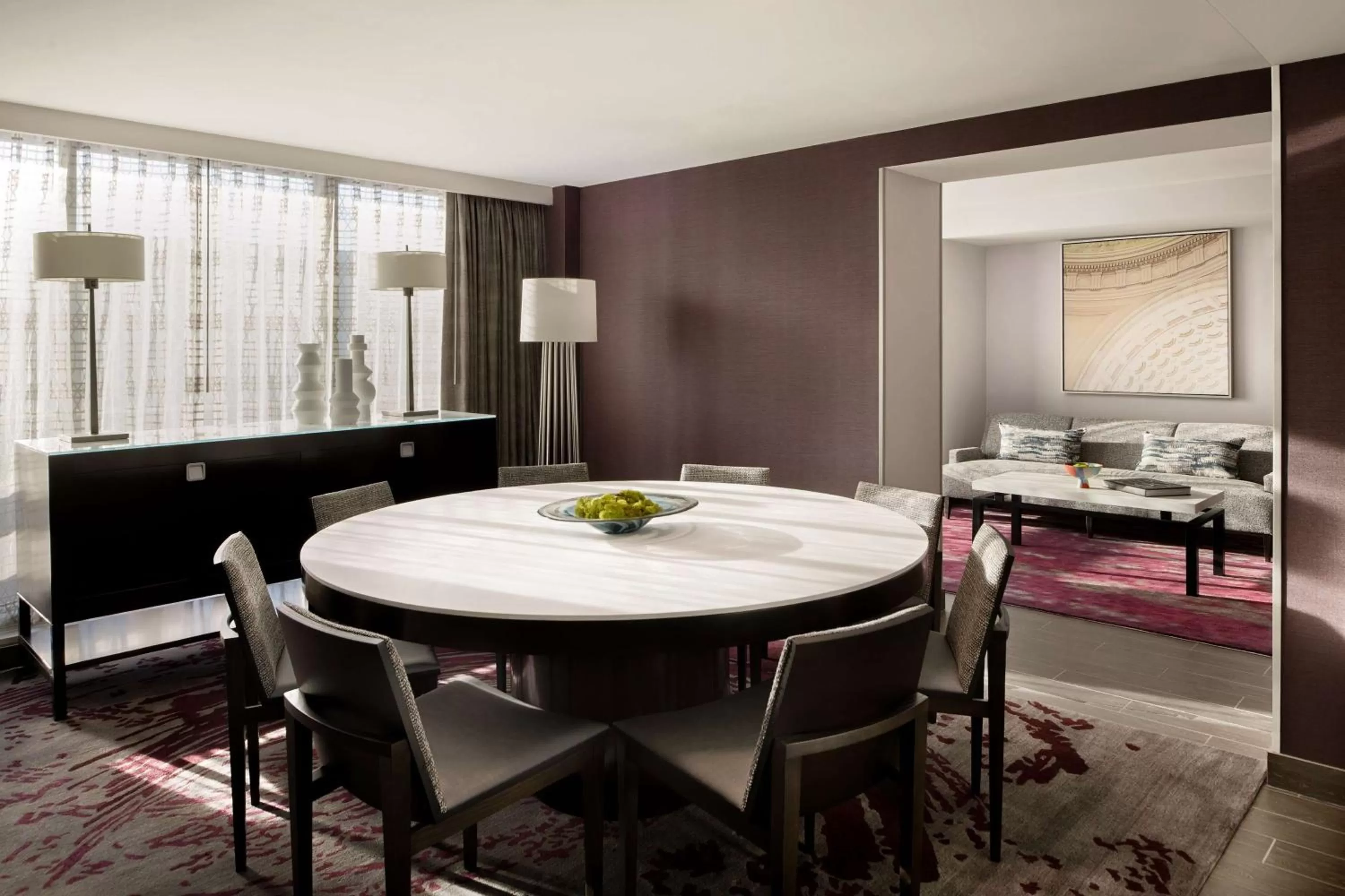 Living room in Hilton Washington DC National Mall The Wharf