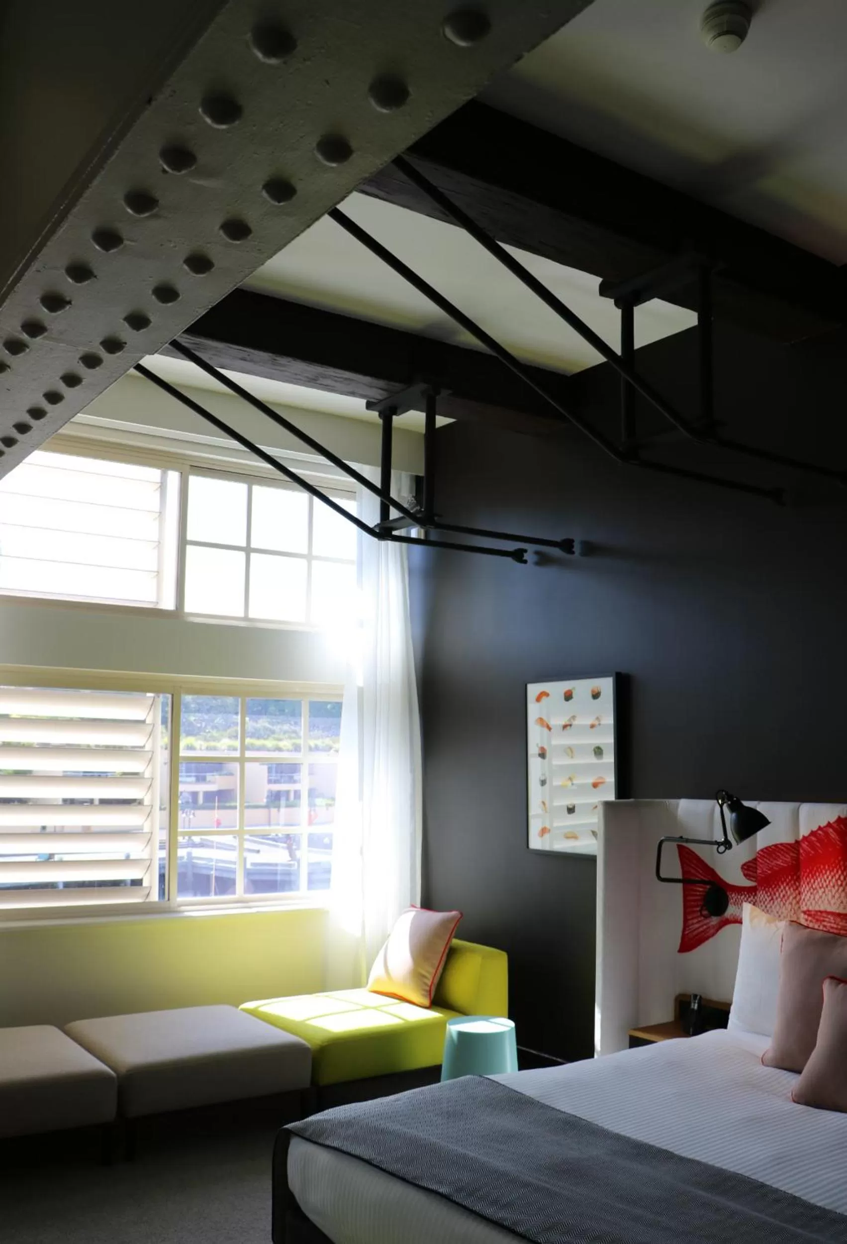 Bed in Ovolo Sydney Woolloomooloo, a Wyndham Hotel