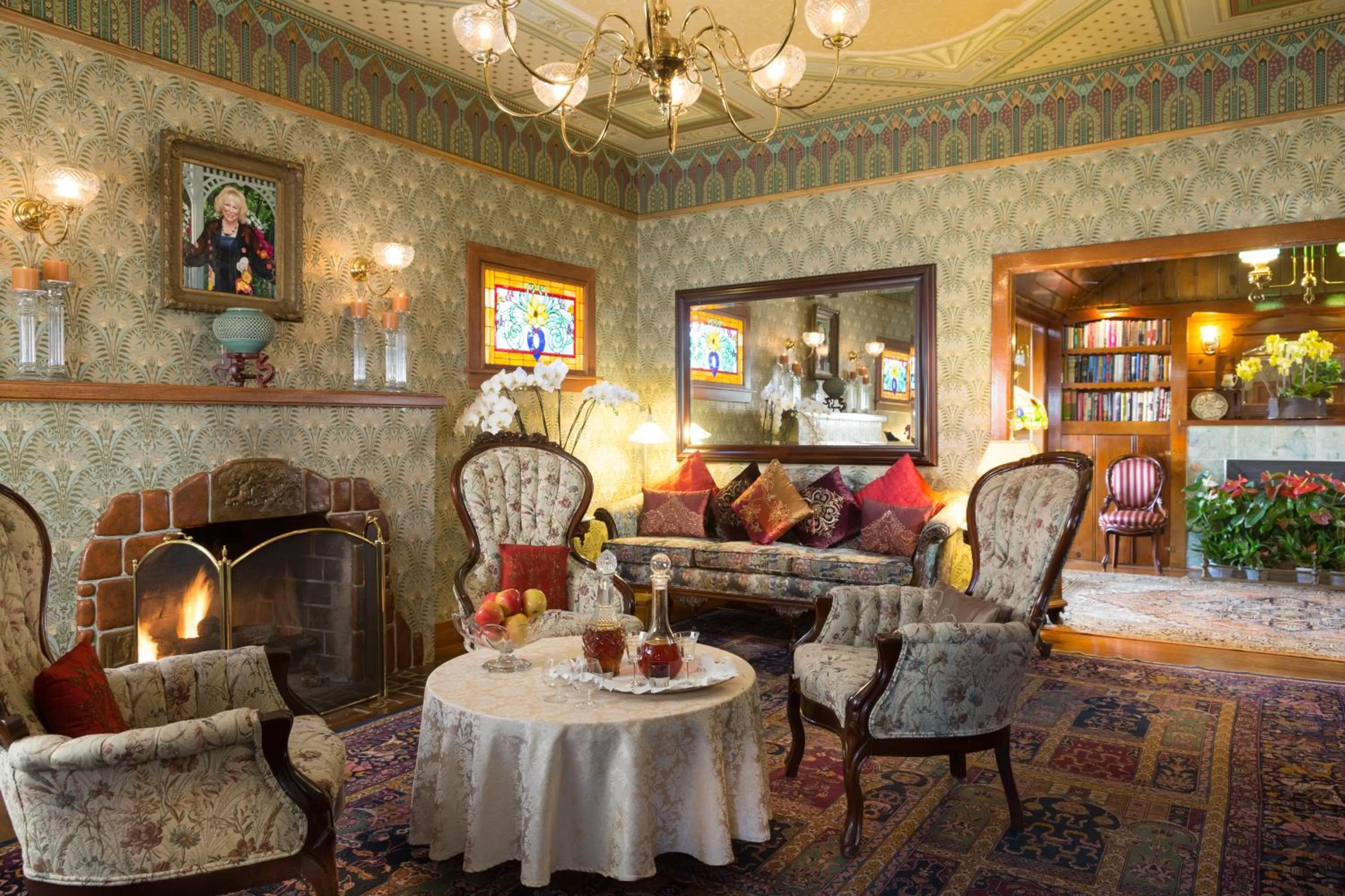 Living room in Mill Rose Inn