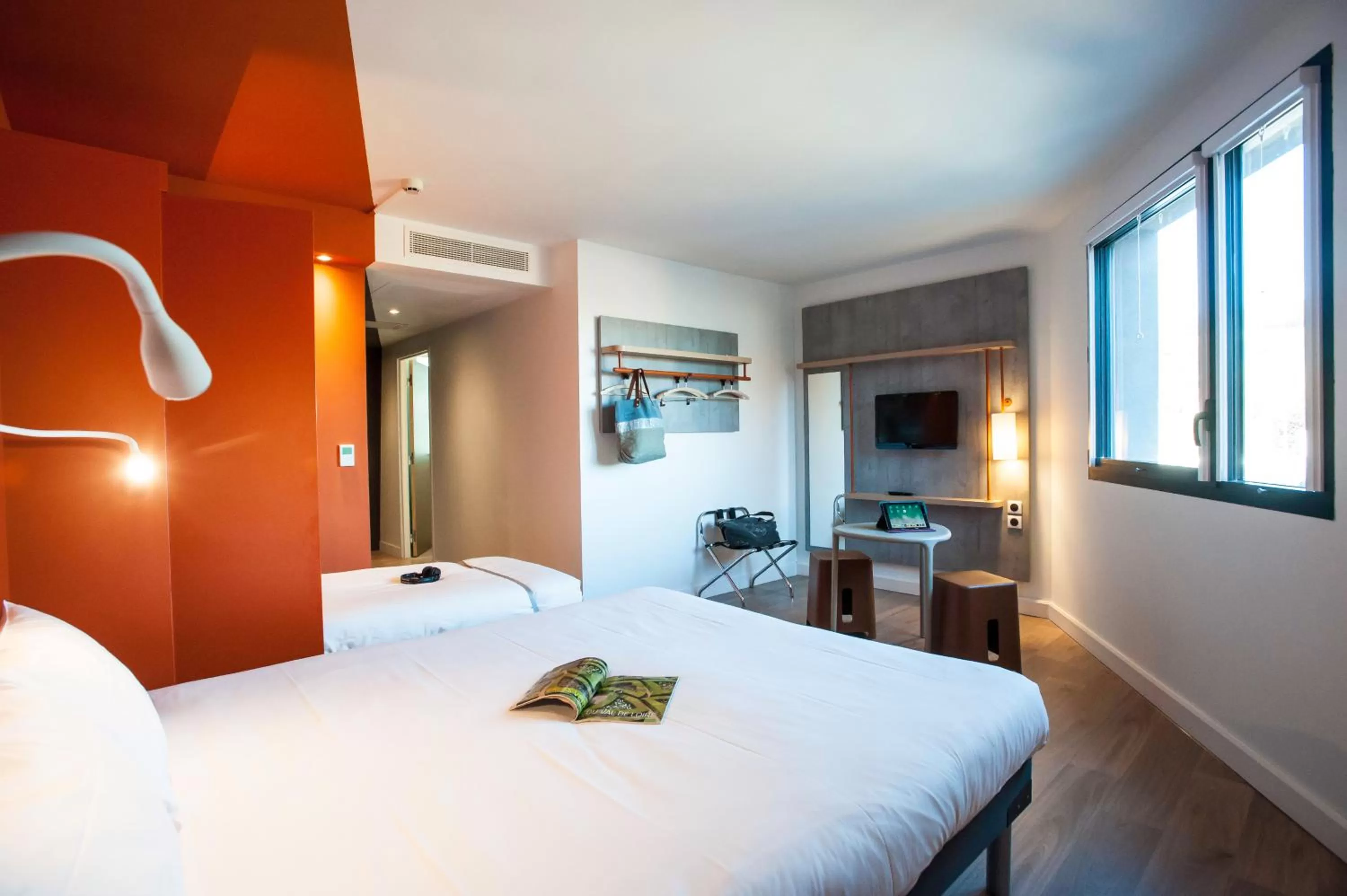 Decorative detail, Bed in Ibis Budget Château-Thierry