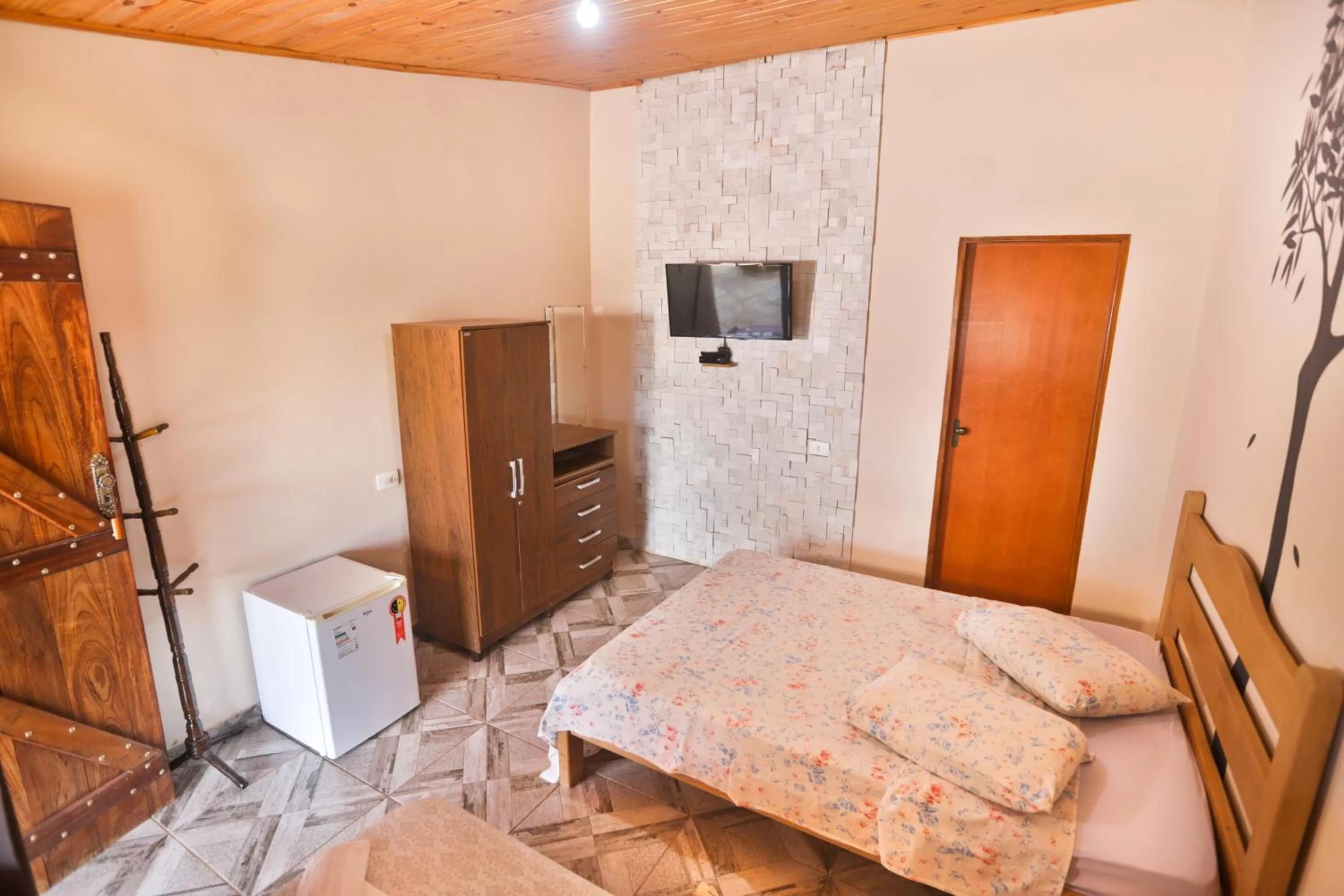 Bed in Pousada e Chales Por do Sol