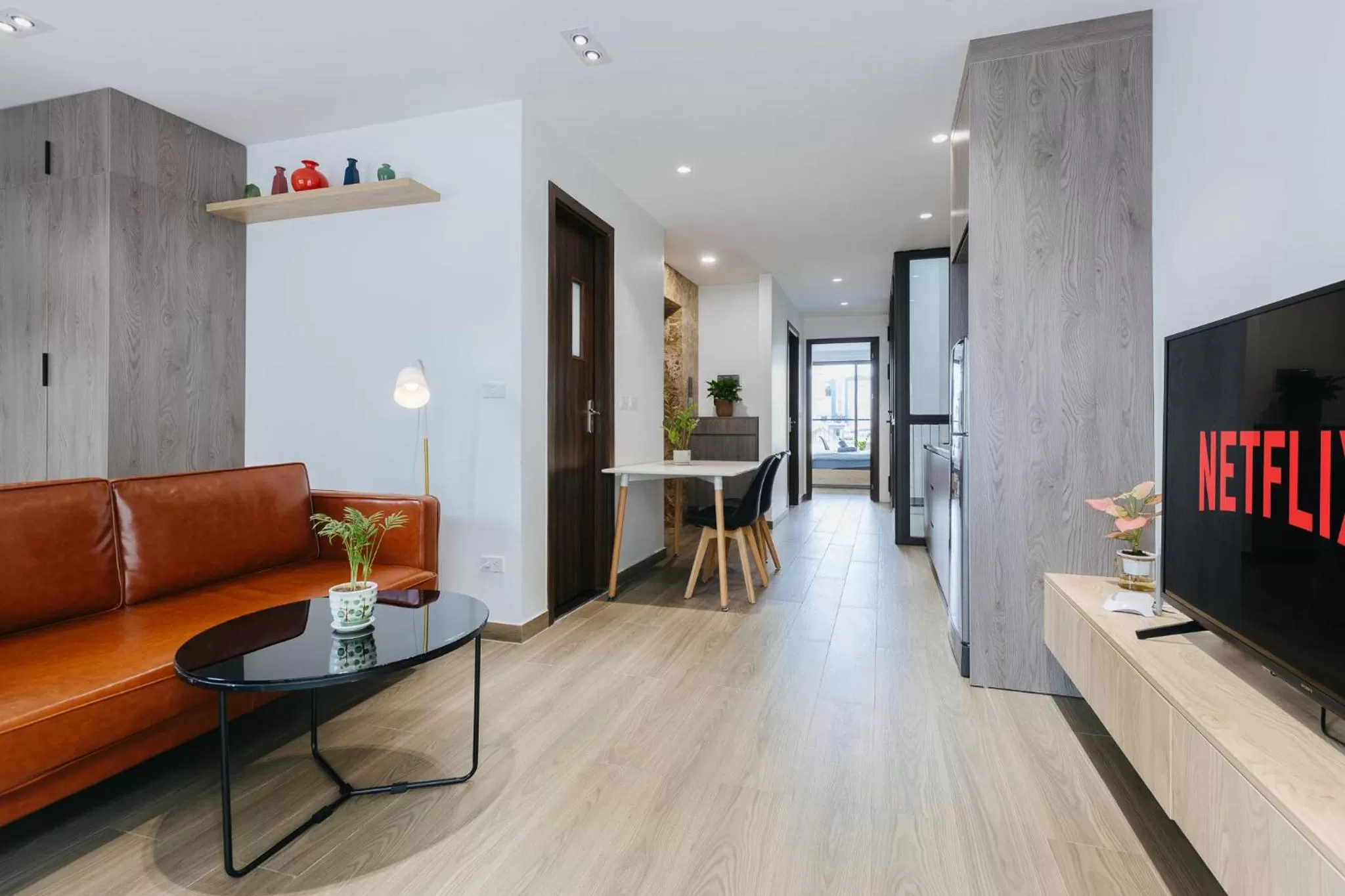 TV and multimedia in LUCK APART 8 - Hanoi Westlake Balcony Studio