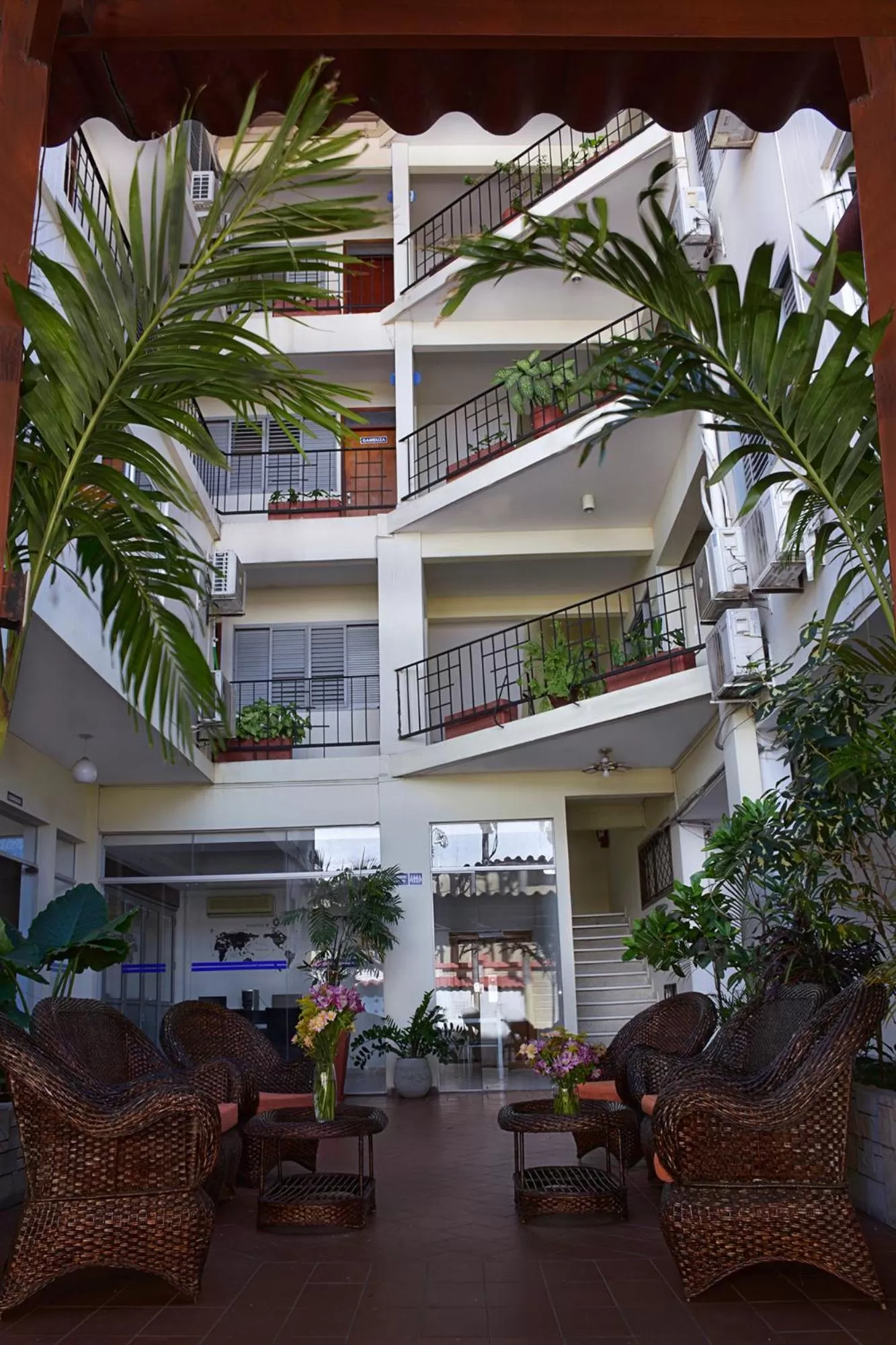 Patio, Property Building in La Siesta Hotel