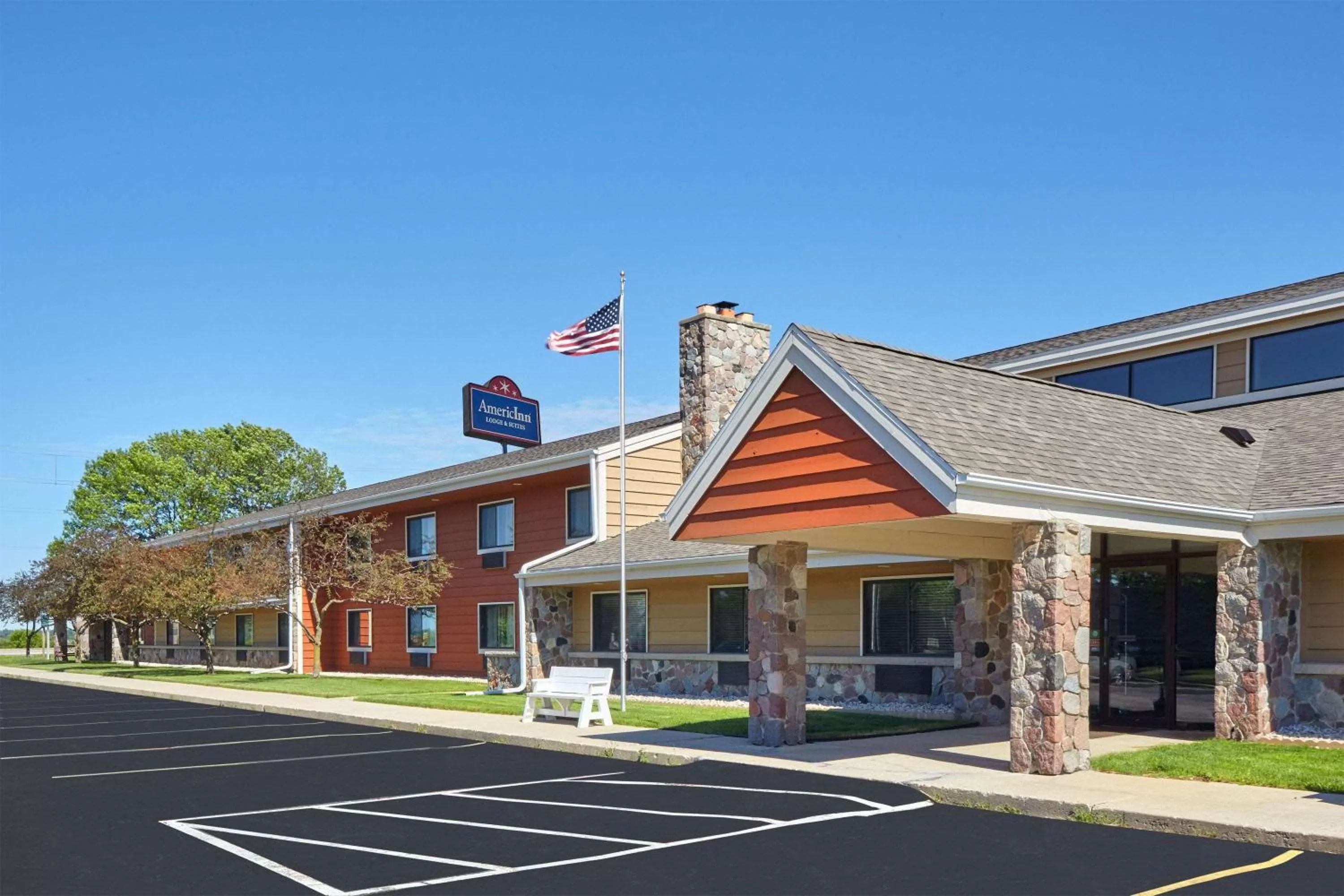 Property building in AmericInn by Wyndham Elkhorn Near Lake Geneva