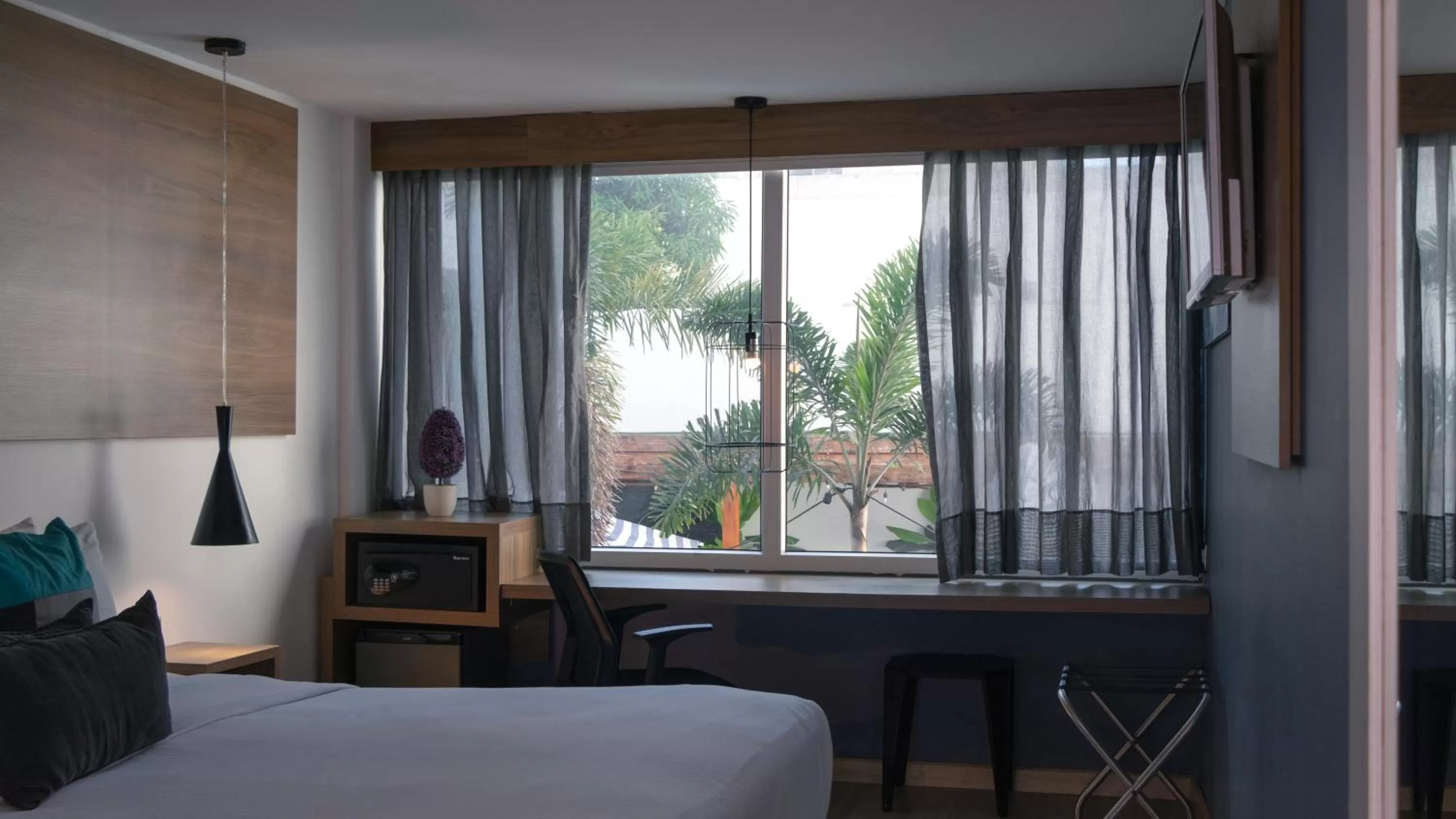 Bed in Hotel Blue Concept