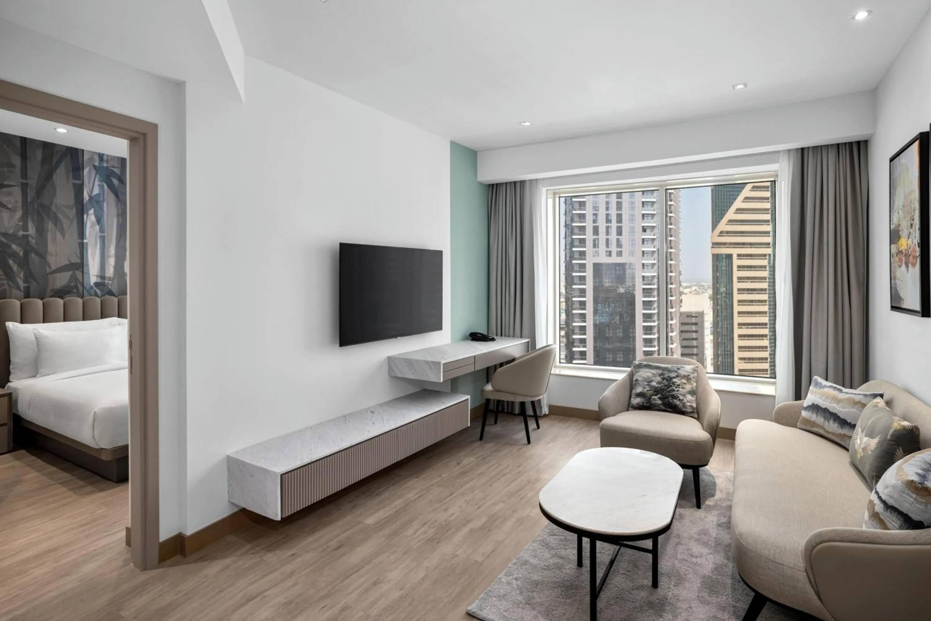 Bedroom, Bed in Residence Inn by Marriott Sheikh Zayed Road, Dubai