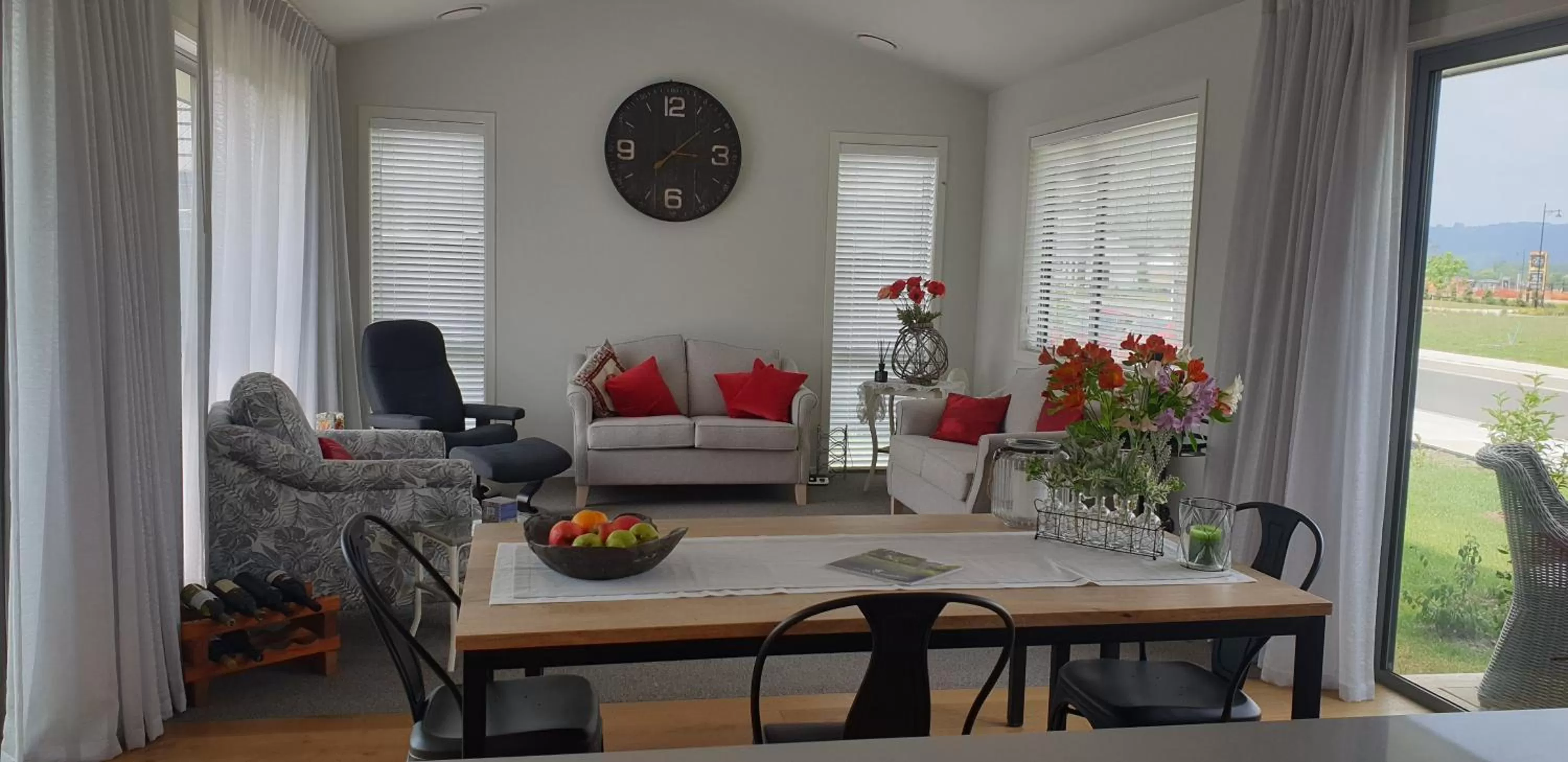 Living room, Seating Area in Cambridge Retreat