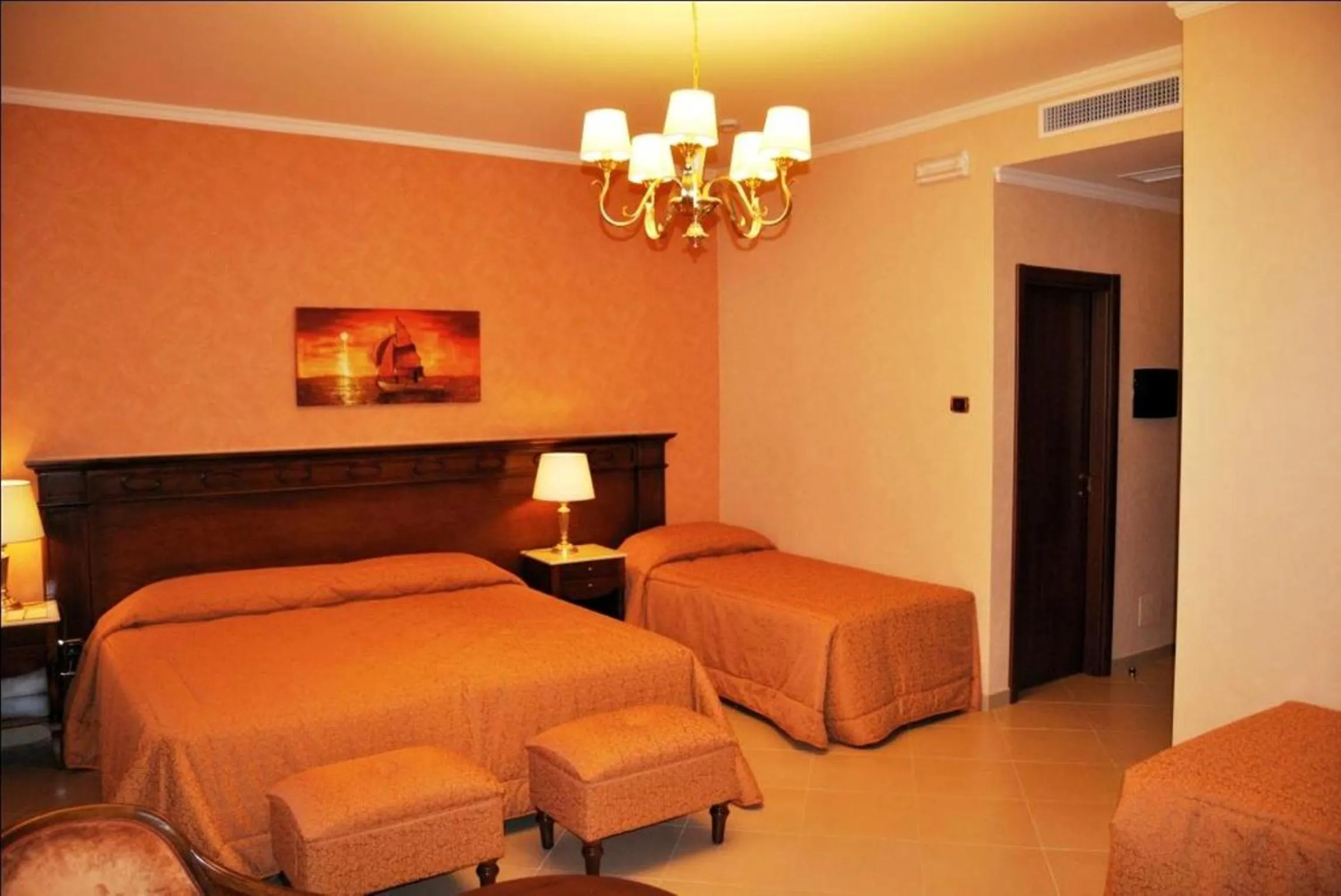 Bedroom, Bed in Hotel Federico II