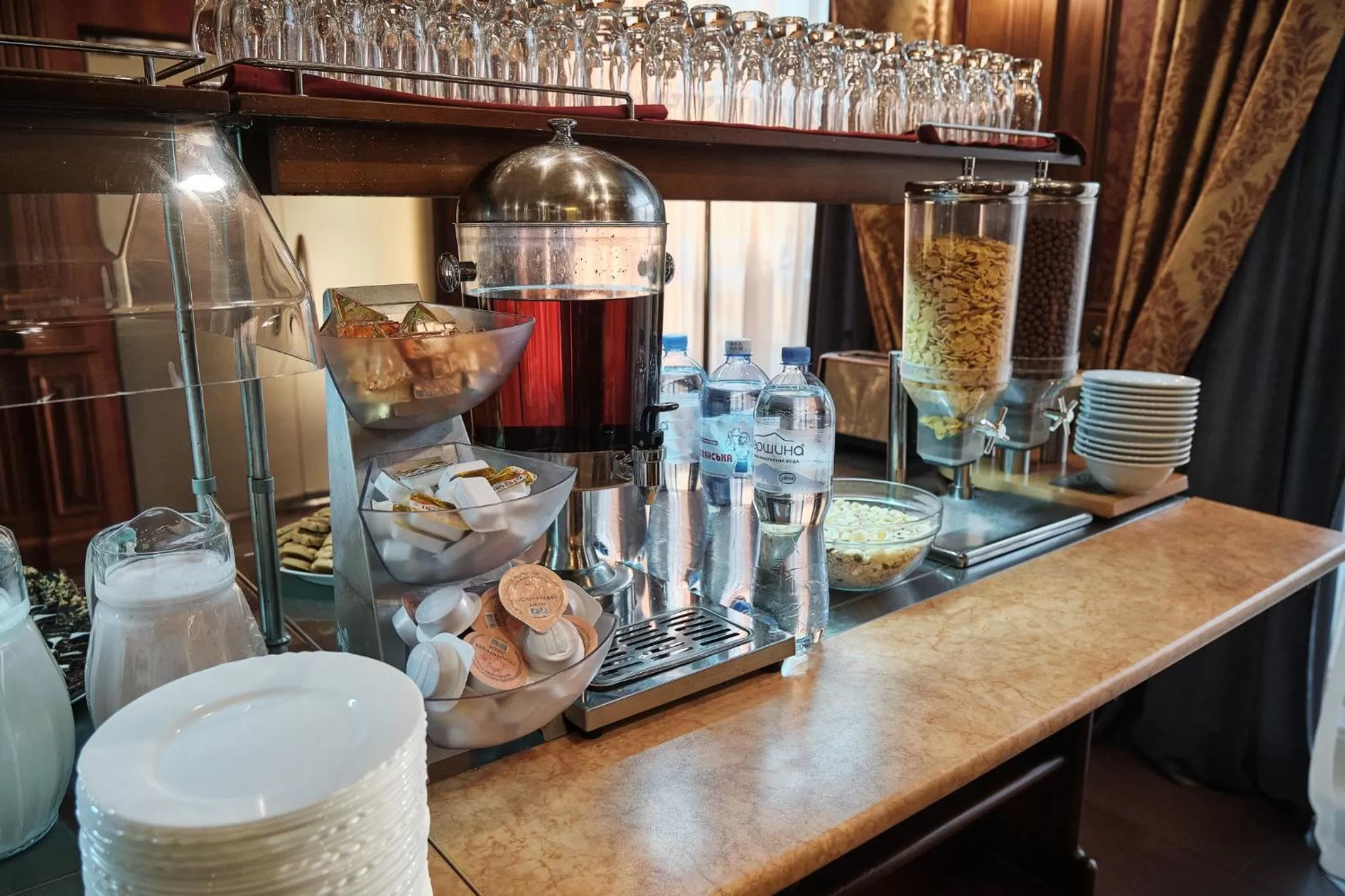 Buffet breakfast in Hotel Uzhgorod